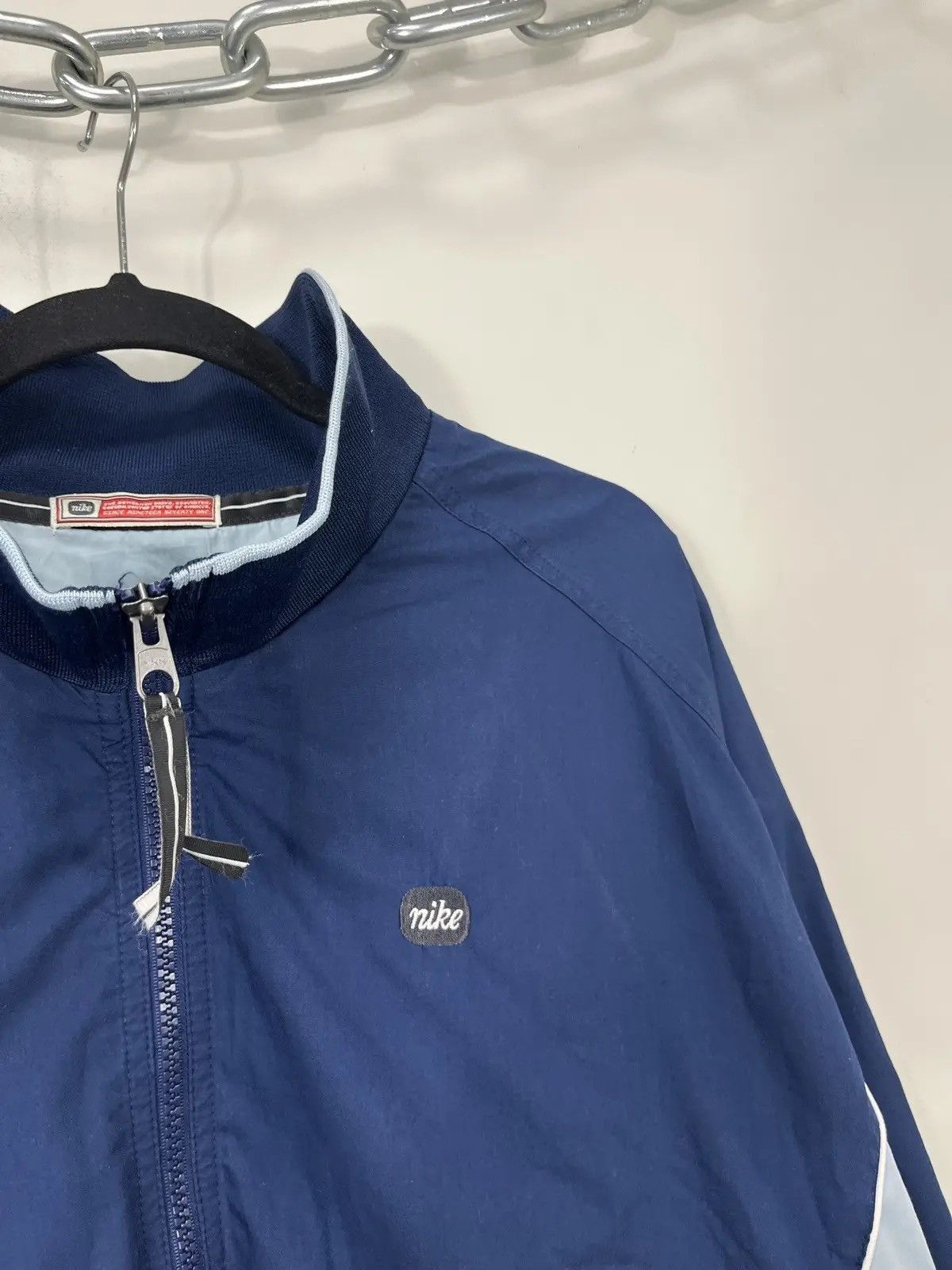 Nike × Vintage Vintage Nike Y2K Hype Logo Retro Full Zip Track Jacket Size US XL / EU 56 / 4 - 3 Thumbnail