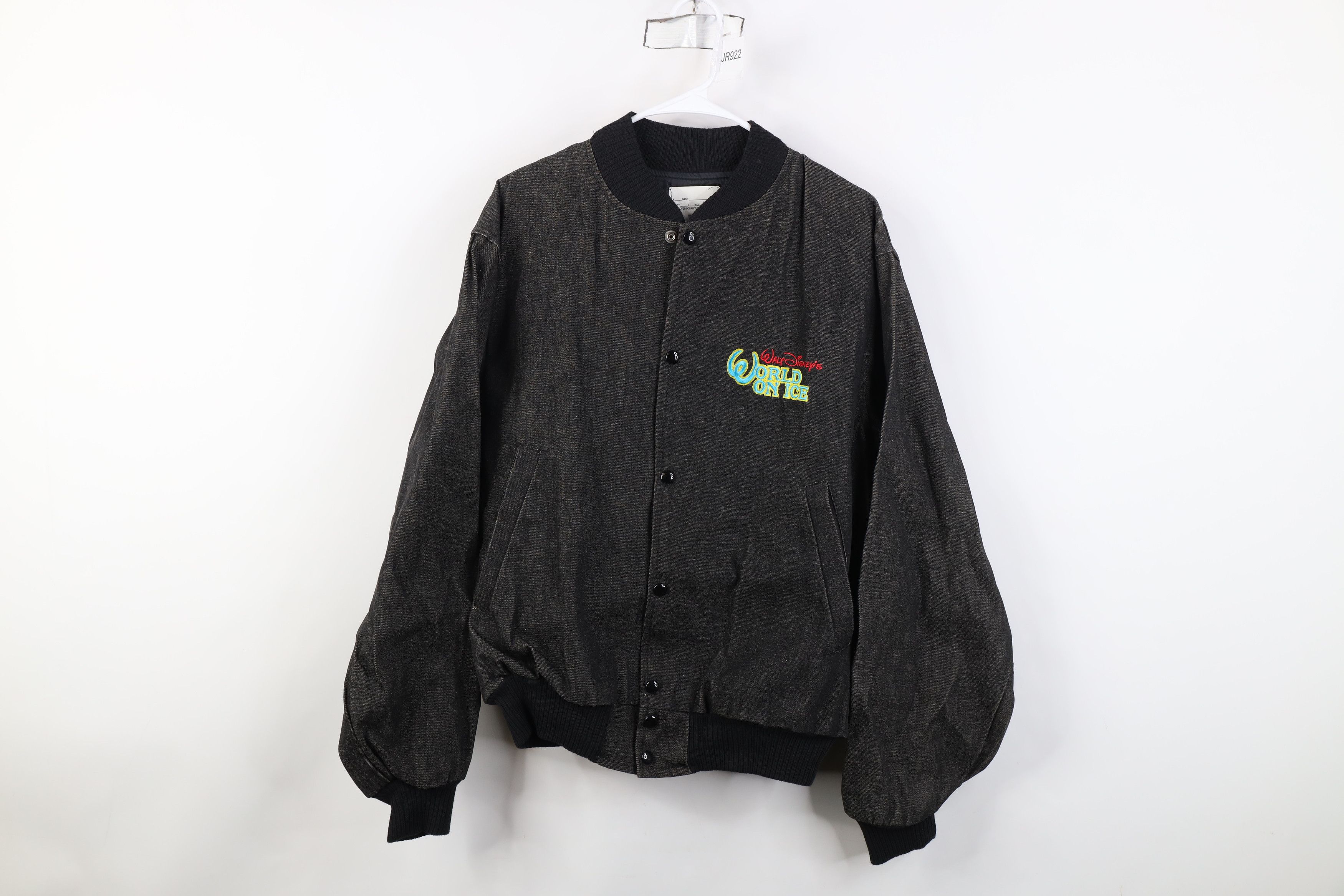 Vintage 90s Walt Disney World On Ice Chambray Bomber Jacket