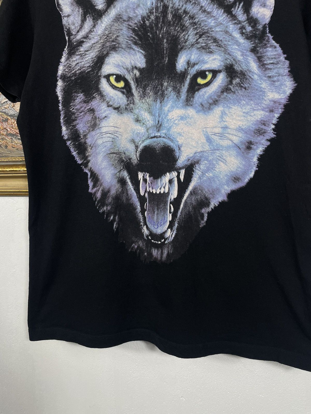Diesel × Vintage Diesel Black T-shirt Tee Big Wolf Graphic Size US S / EU 44-46 / 1 - 5 Thumbnail