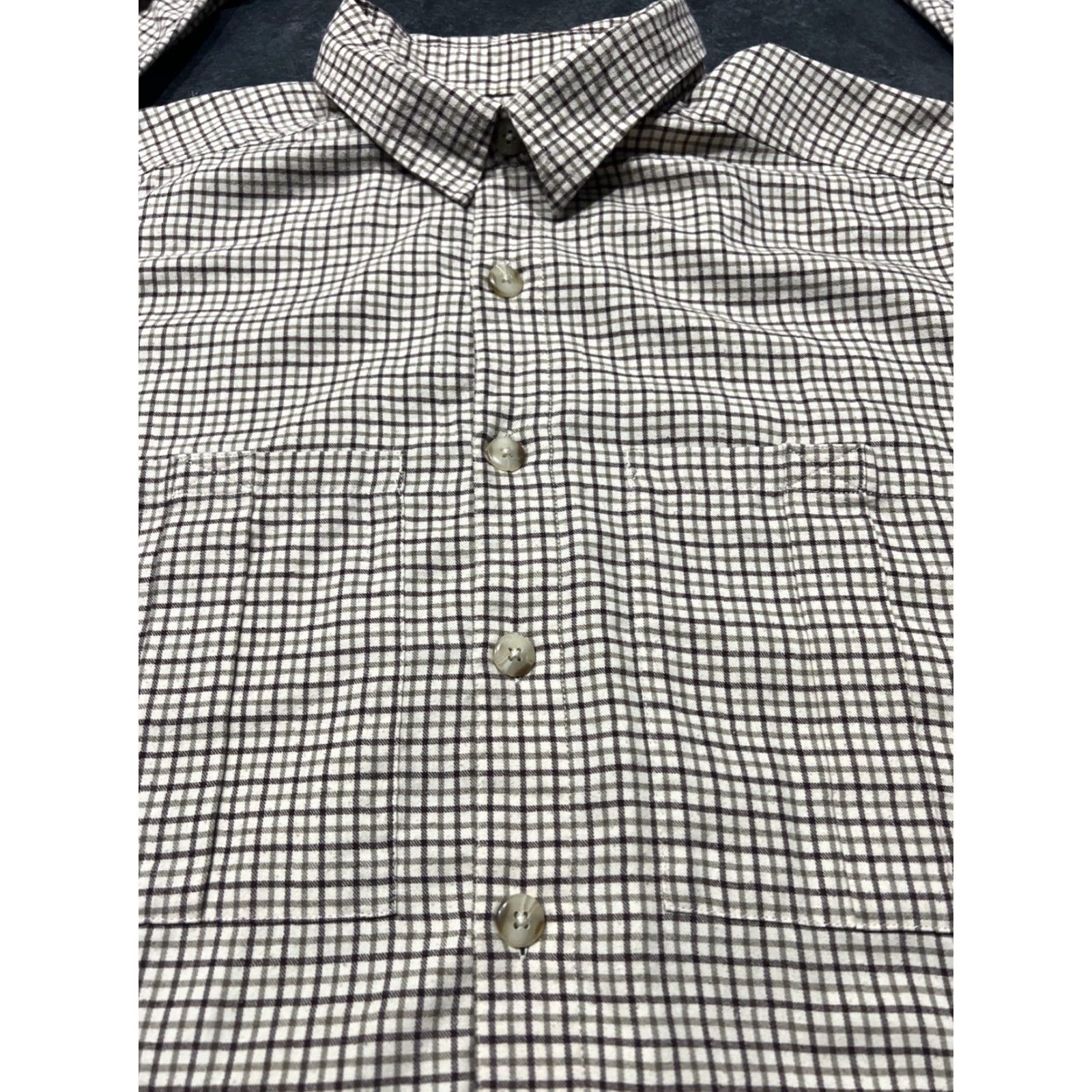 ExOfficio VINTAGE ExOfficio Men’s Shirt Long Sleeve Beige Plaid Button-Down XL Travel Size US XL / EU 56 / 4 - 3 Thumbnail
