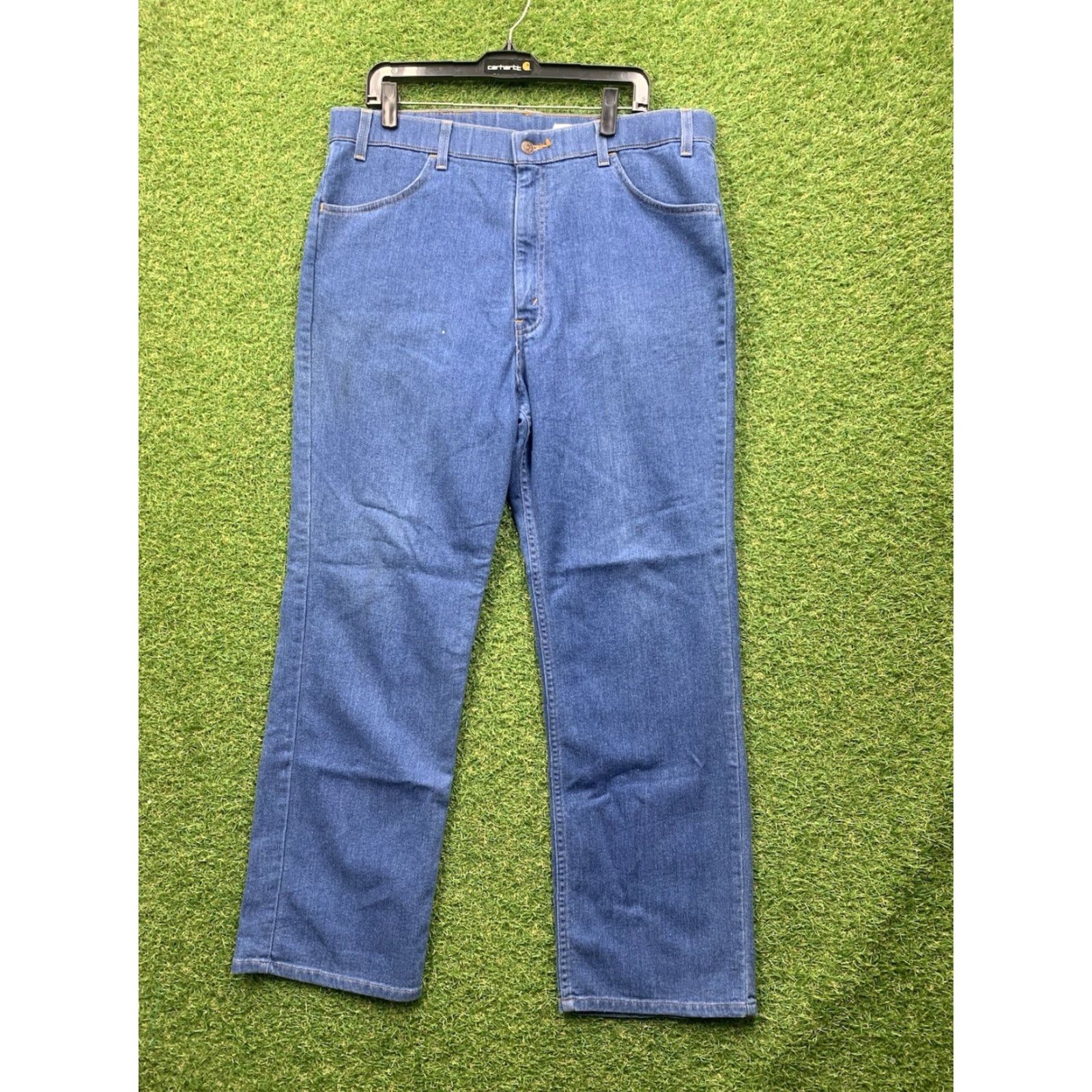 Levi's VINTAGE Levi's Jeans 40x30 Levi's 977 5-Pocket Denim Blue Regular Straight Mens 90s 977 Model Jeans Size US 40 / EU 56 - 2 Thumbnail
