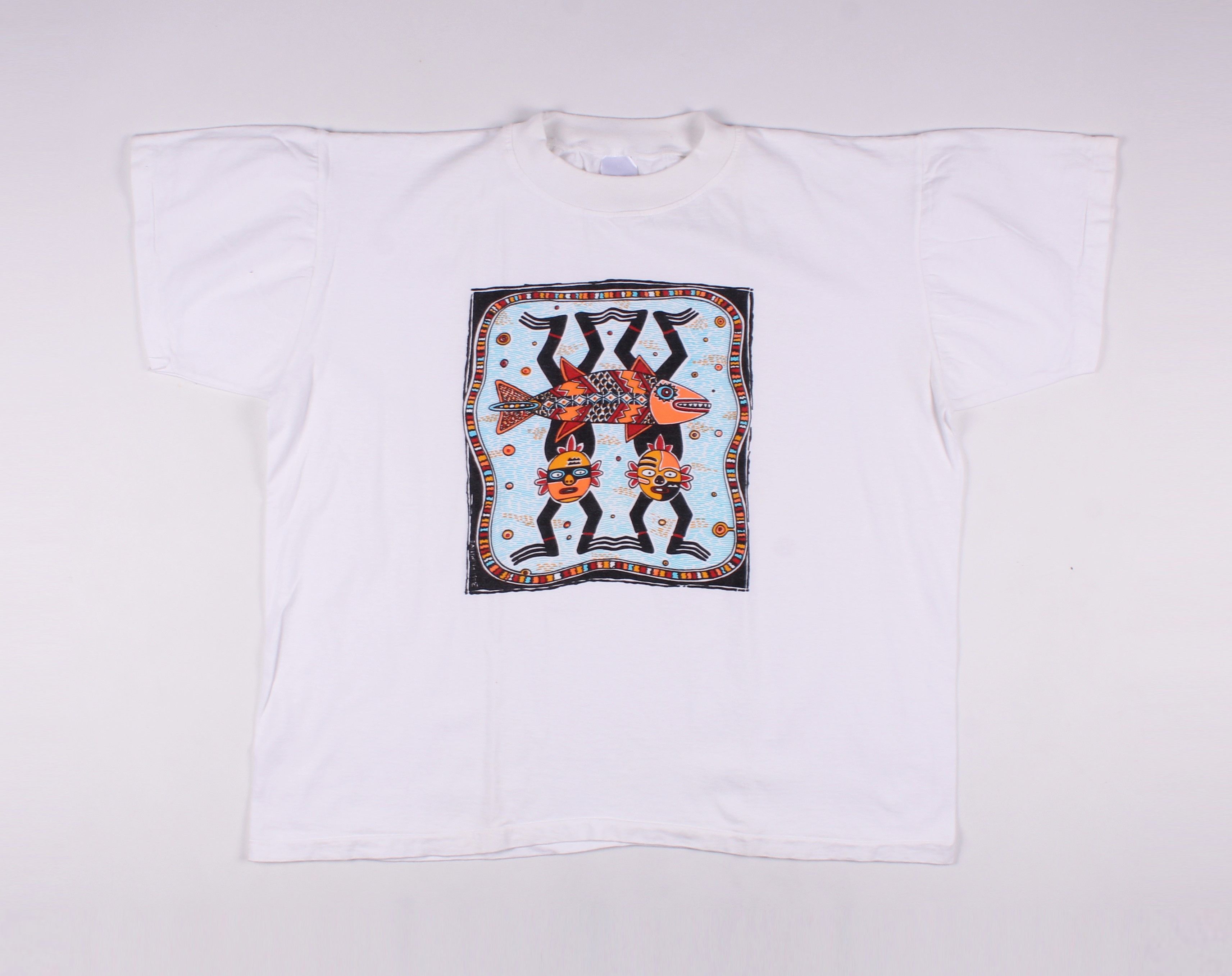 Vintage Vintage 90's Bali Printed T-shirt Size US XL / EU 56 / 4 - 1 Thumbnail