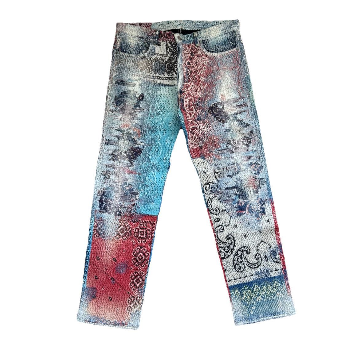 Proleta Re Art #791 1/1 HAND MADE DENIM JEANS RRP $7,430 Size US 36 / EU 52 - 1 Thumbnail