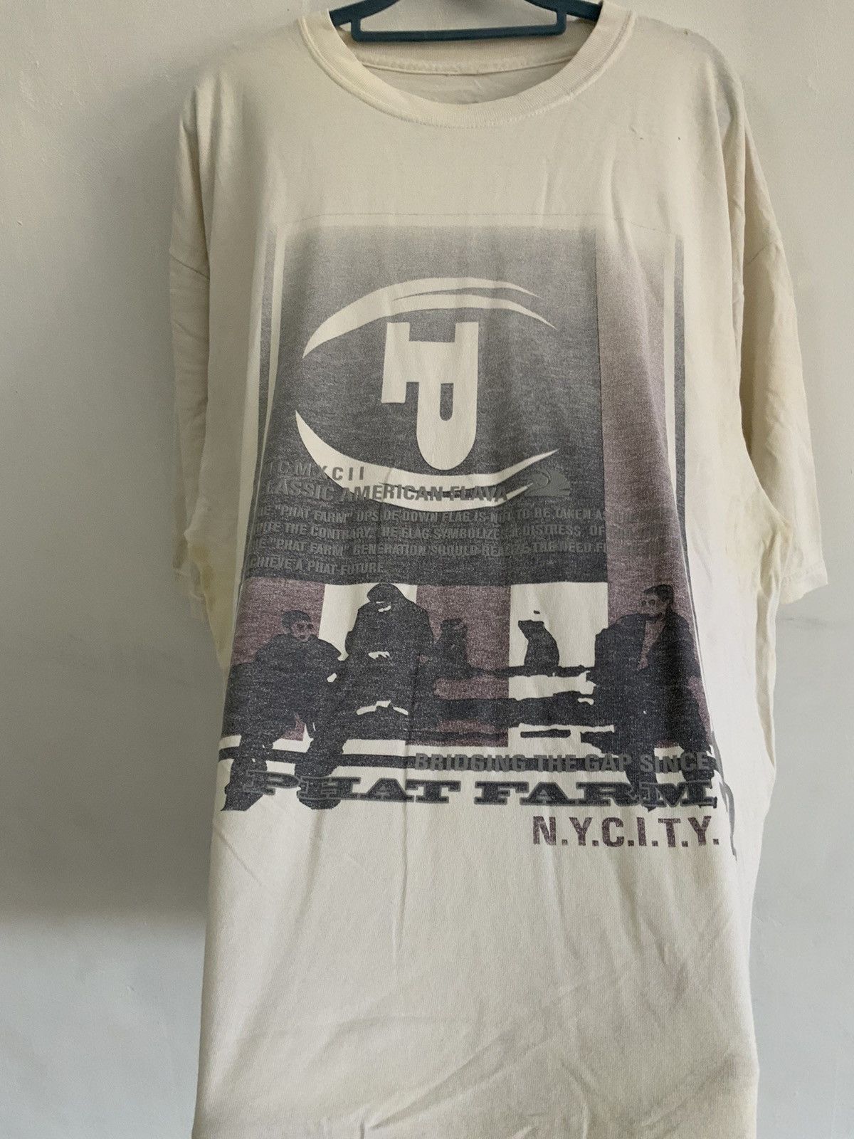 Vintage Vintage Phat Farm N.Y.C.I.T.Y 92 Big Logo Archive Tee Size US XL / EU 56 / 4 - 7 Thumbnail