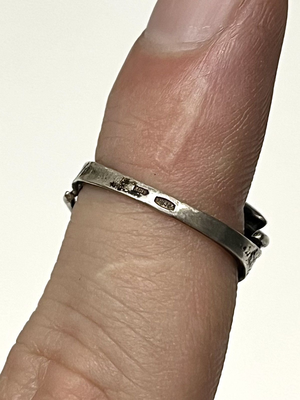 Vintage ★0% TAX★ Y2K 7US 925 STERLING SILVER FIANIT RING CHROME Size ONE SIZE - 6 Thumbnail