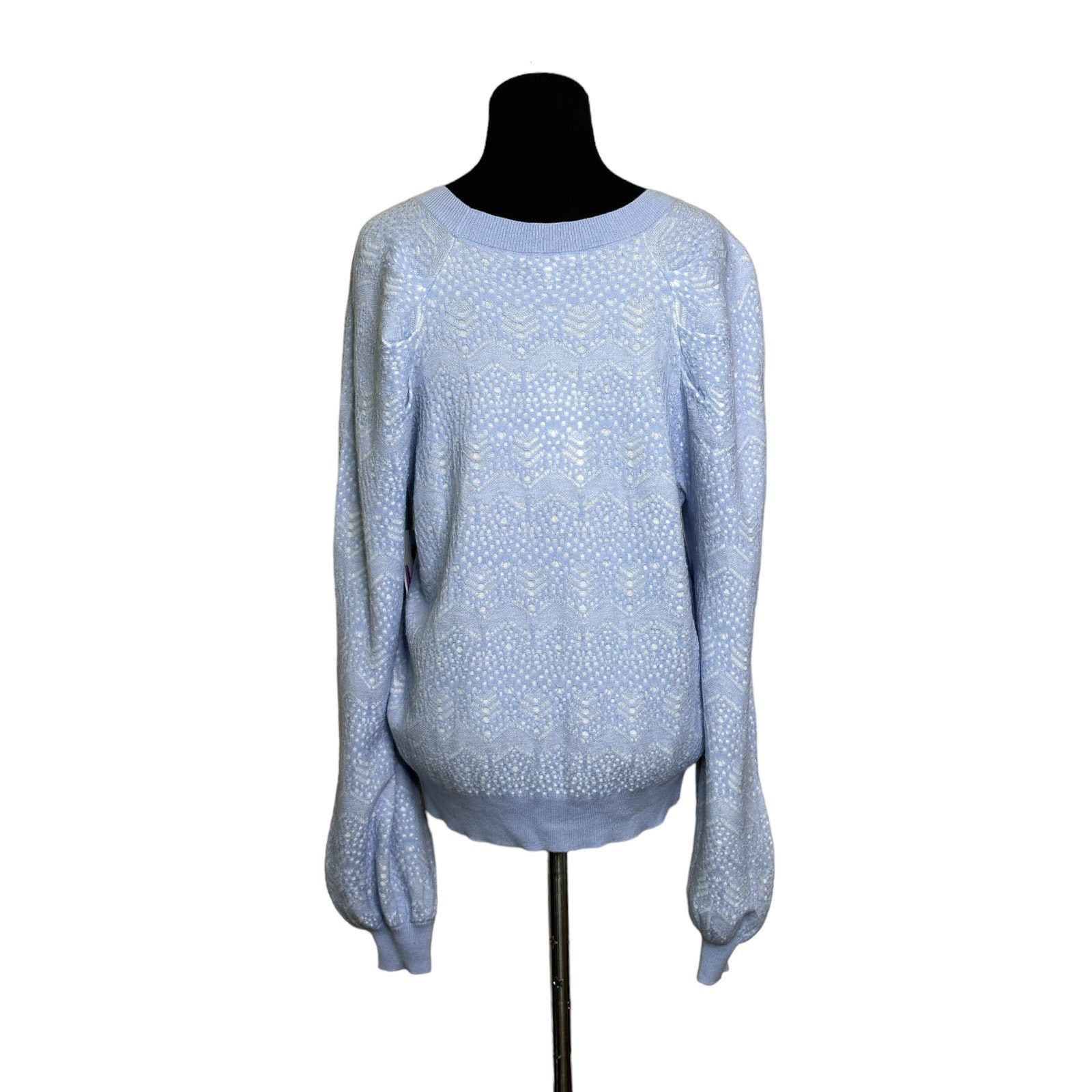 Joie Joie Dulcia blue over white long sleeves sweater size XL Size XL / US 12-14 / IT 48-50 - 2 Thumbnail