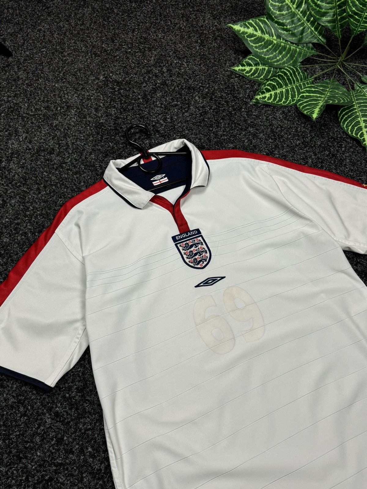 Umbro × Vintage UMBRO ENGLAND 🏴󠁧󠁢󠁥󠁮󠁧󠁿 Double-sided football T-shirt Kellow 69 Size US L / EU 52-54 / 3 - 16 Thumbnail