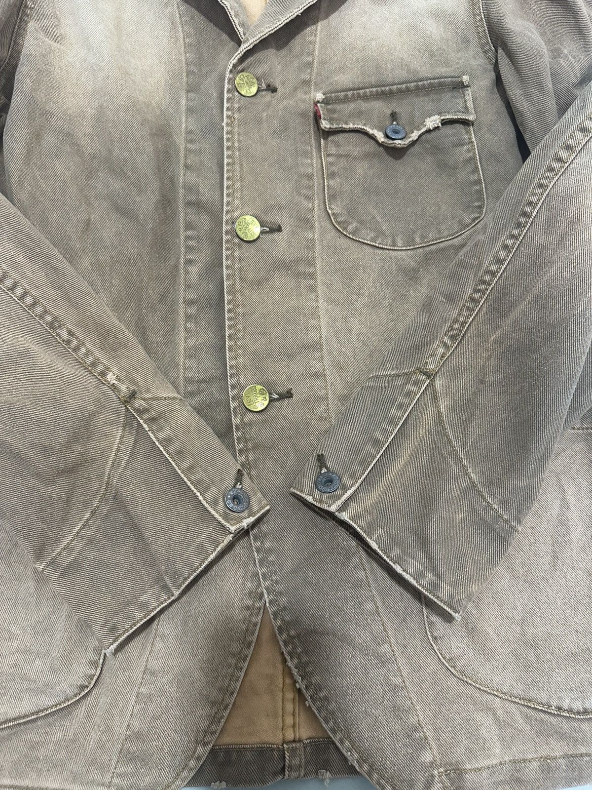 Levi's × Levi's Vintage Clothing × Vintage Vintage Levi’s Chore Jacket Workwear Design Faded Style Size US M / EU 48-50 / 2 - 7 Thumbnail