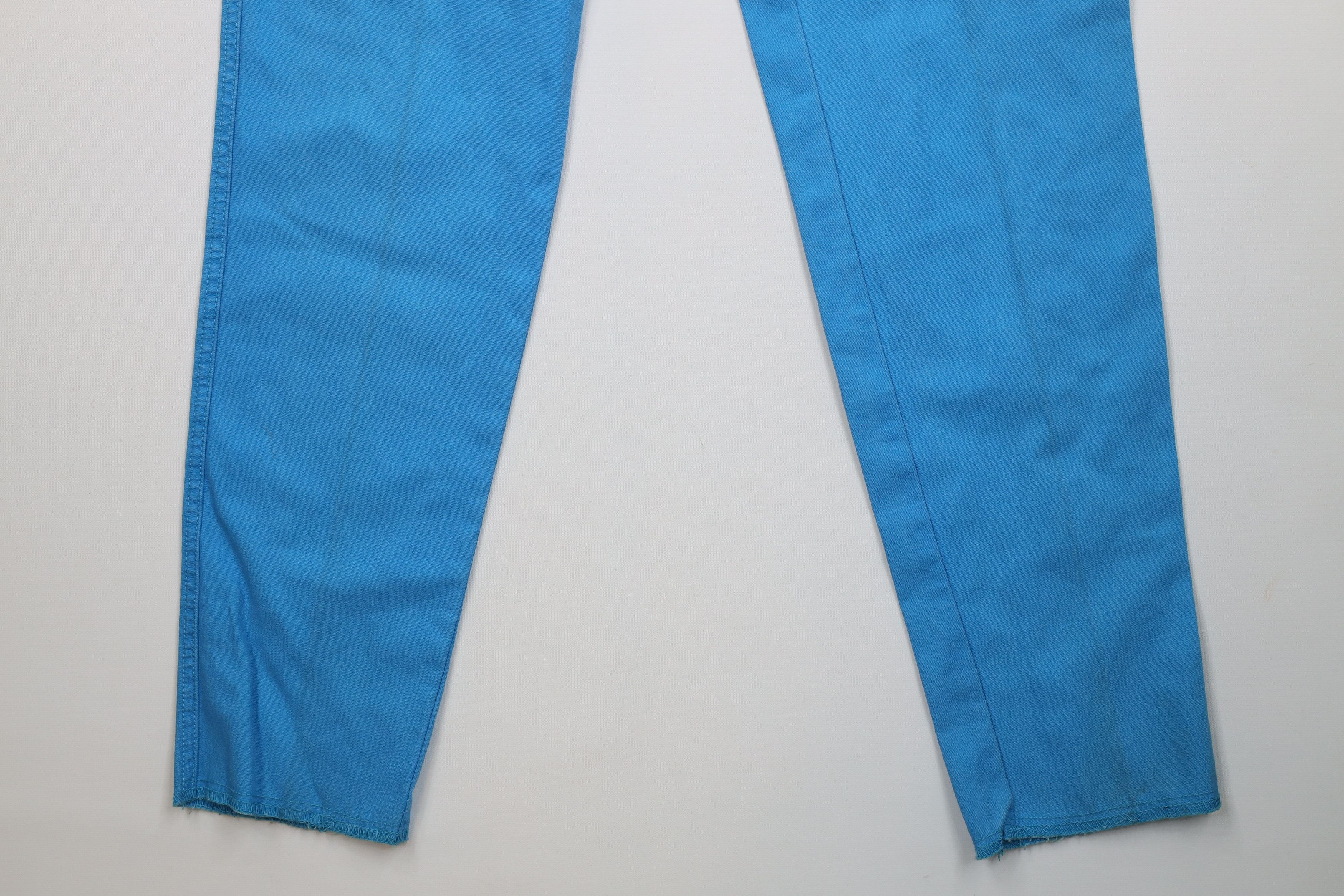 Vintage Deadstock Vintage 80s 90s Streetwear Straight Leg Pants Blue Size US 29 - 4 Thumbnail