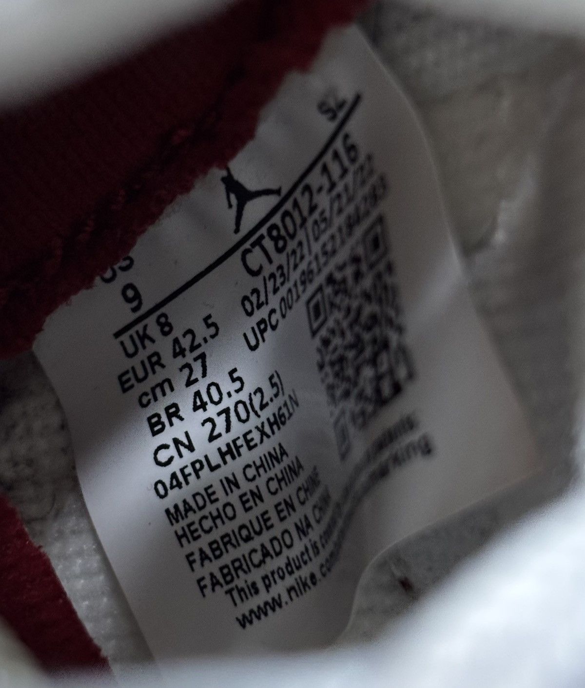 Jordan 11 Retro High Cherry 2022 Size 9