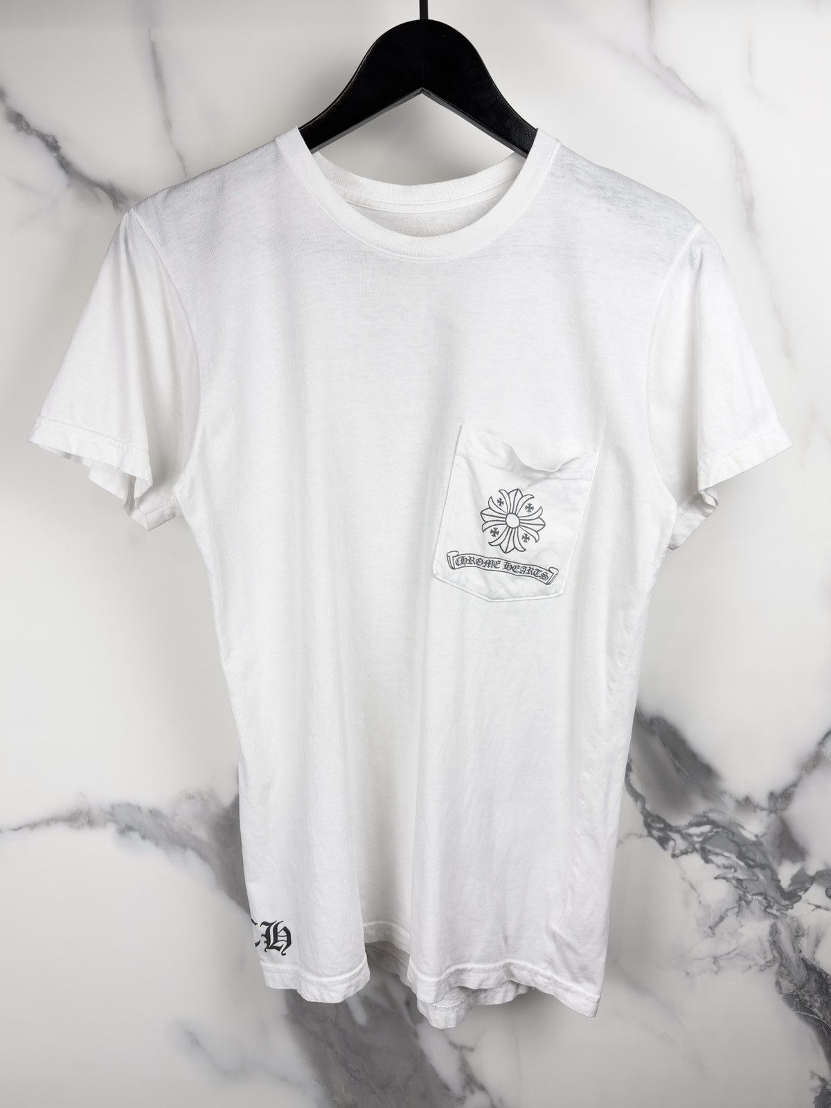 Chrome Hearts Chrome Hearts Vintage Plus Cross Square Logo Tshirt White Size US S / EU 44-46 / 1 - 2 Thumbnail
