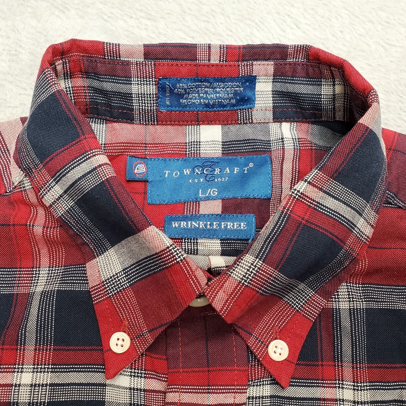 Etro VINTAGE Towncraft Shirt Men L Red Plaid Button-Down Long Sleeve Casual Size US L / EU 52-54 / 3 - 3 Thumbnail