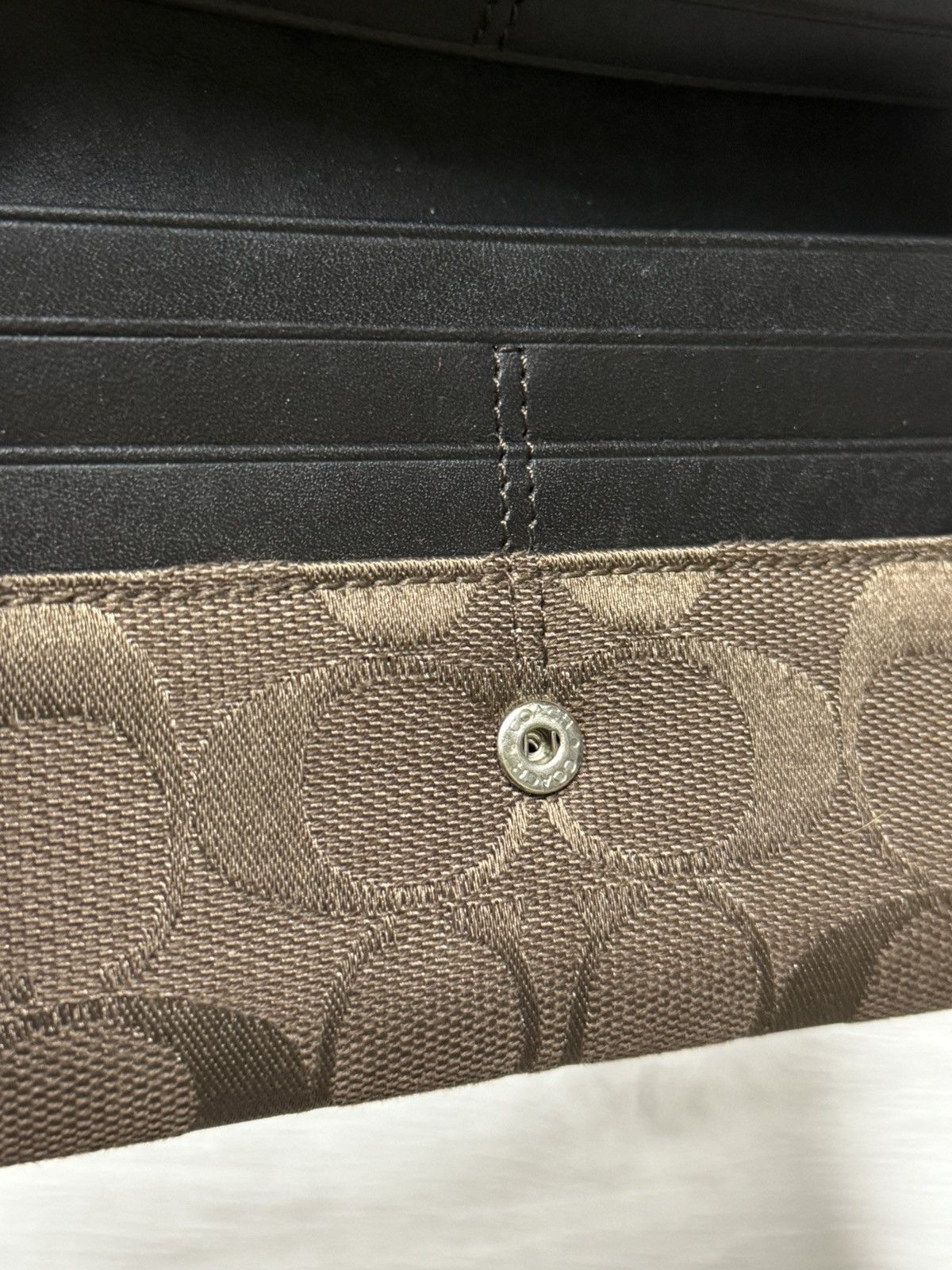 Coach Coach monogram C ling wallet leather canvas vintage Size ONE SIZE - 3 Thumbnail