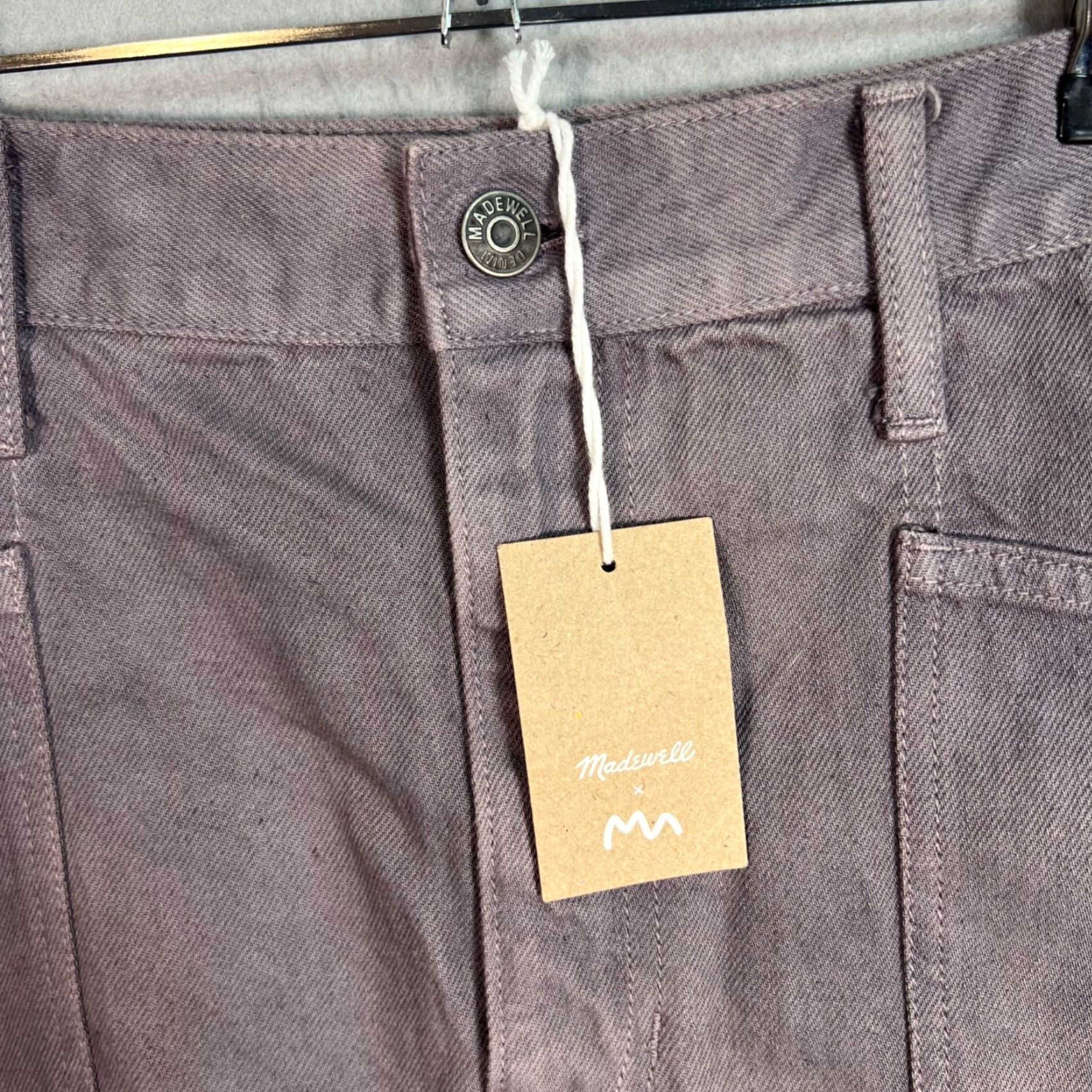Madewell VINTAGE Madewell Womens Purple Mini Skirt 31 Cotton Lyocell Hemp Blend Skirt Womens Adult 31 Purple Mini Size 24" / US 00 / IT 34 - 5 Thumbnail