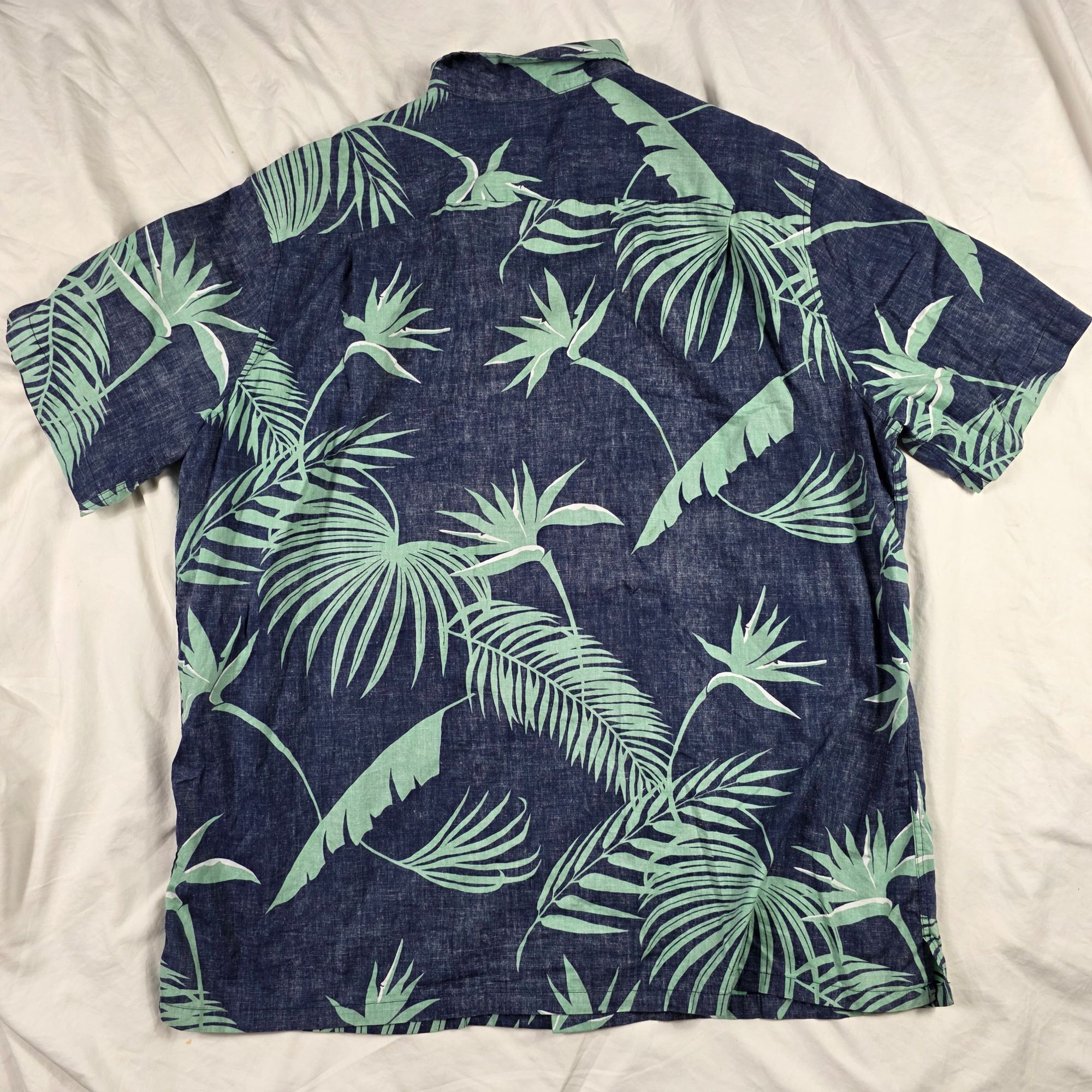 Reyn Spooner Reyn Spooner Mens Size XL Blue Green Tropical Print Short Sl Size US XL / EU 56 / 4 - 2 Thumbnail