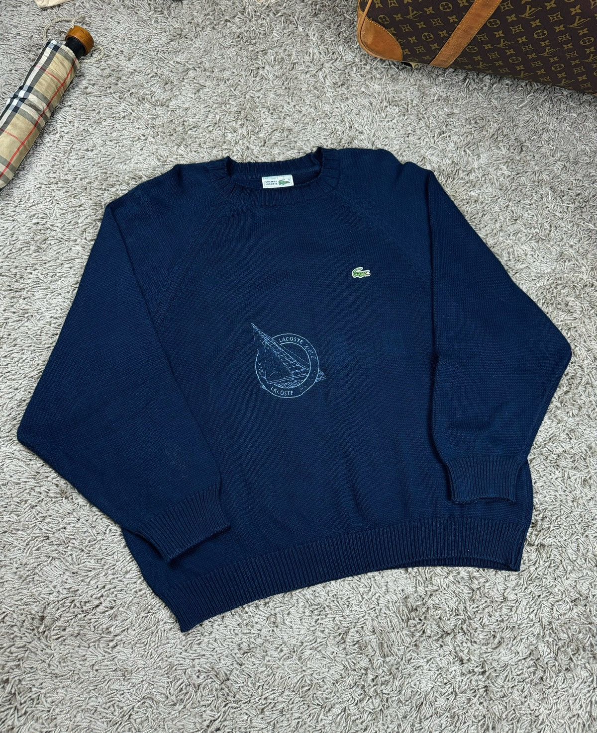 Lacoste Vintage sweater Lacoste original casual streetwear item Size US XL / EU 56 / 4 - 1 Thumbnail