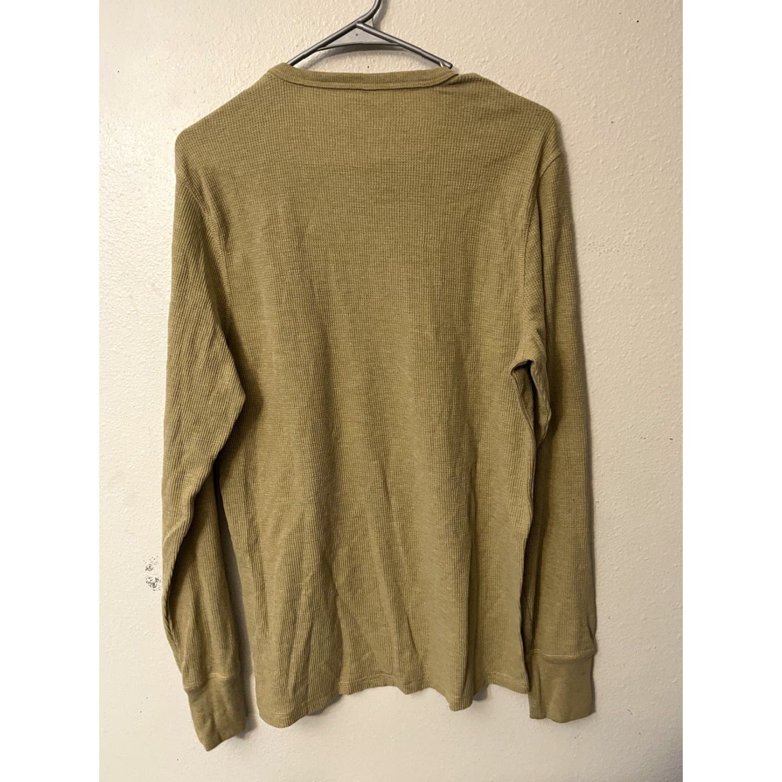 Tommy Hilfiger Tommy Hilfiger Men's Medium Brown Waffle Knit Long Sleeve Thermal Shirt Sleepwear Size US M / EU 48-50 / 2 - 2 Thumbnail