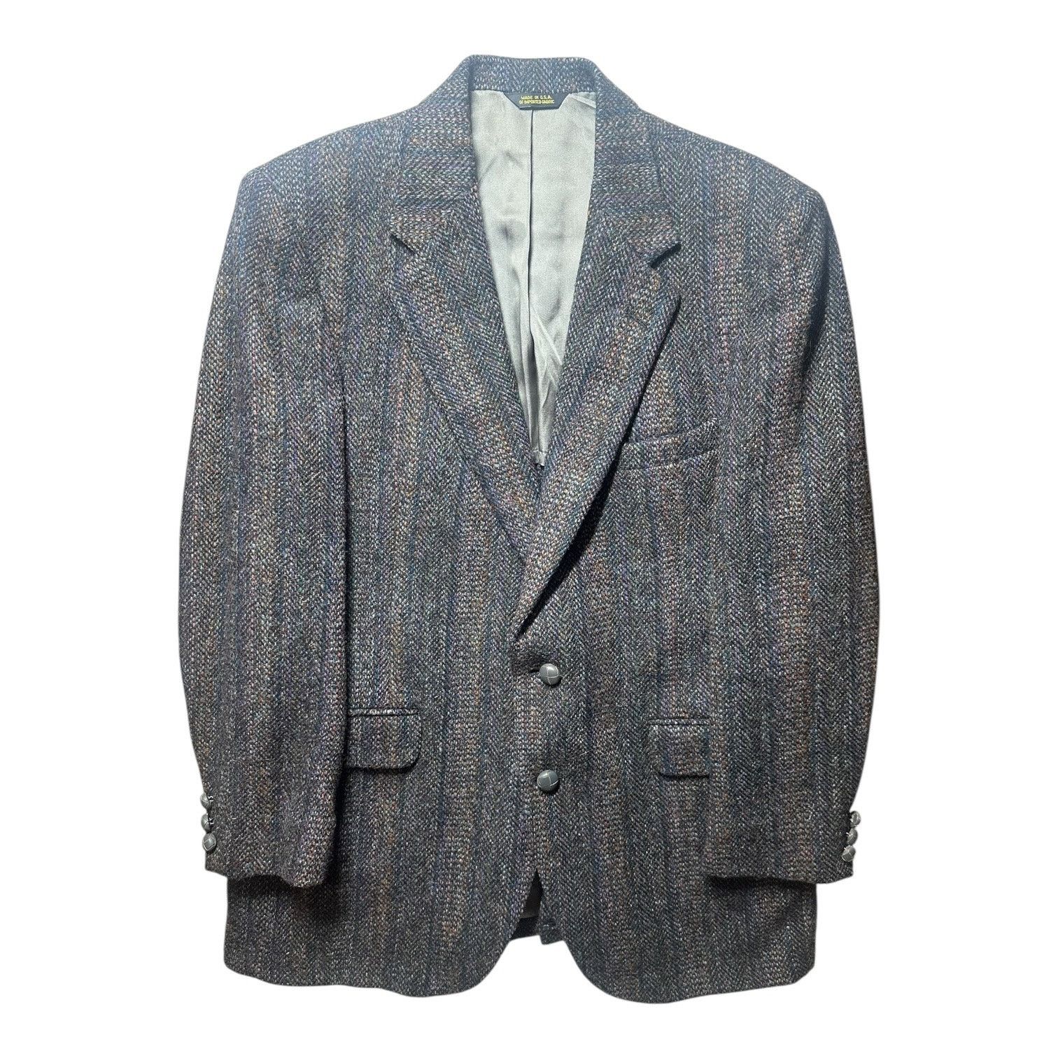 Stafford Stafford x Harris Tweed Striped 44R Herringbone Sport Coat Size 44R - 1 Thumbnail