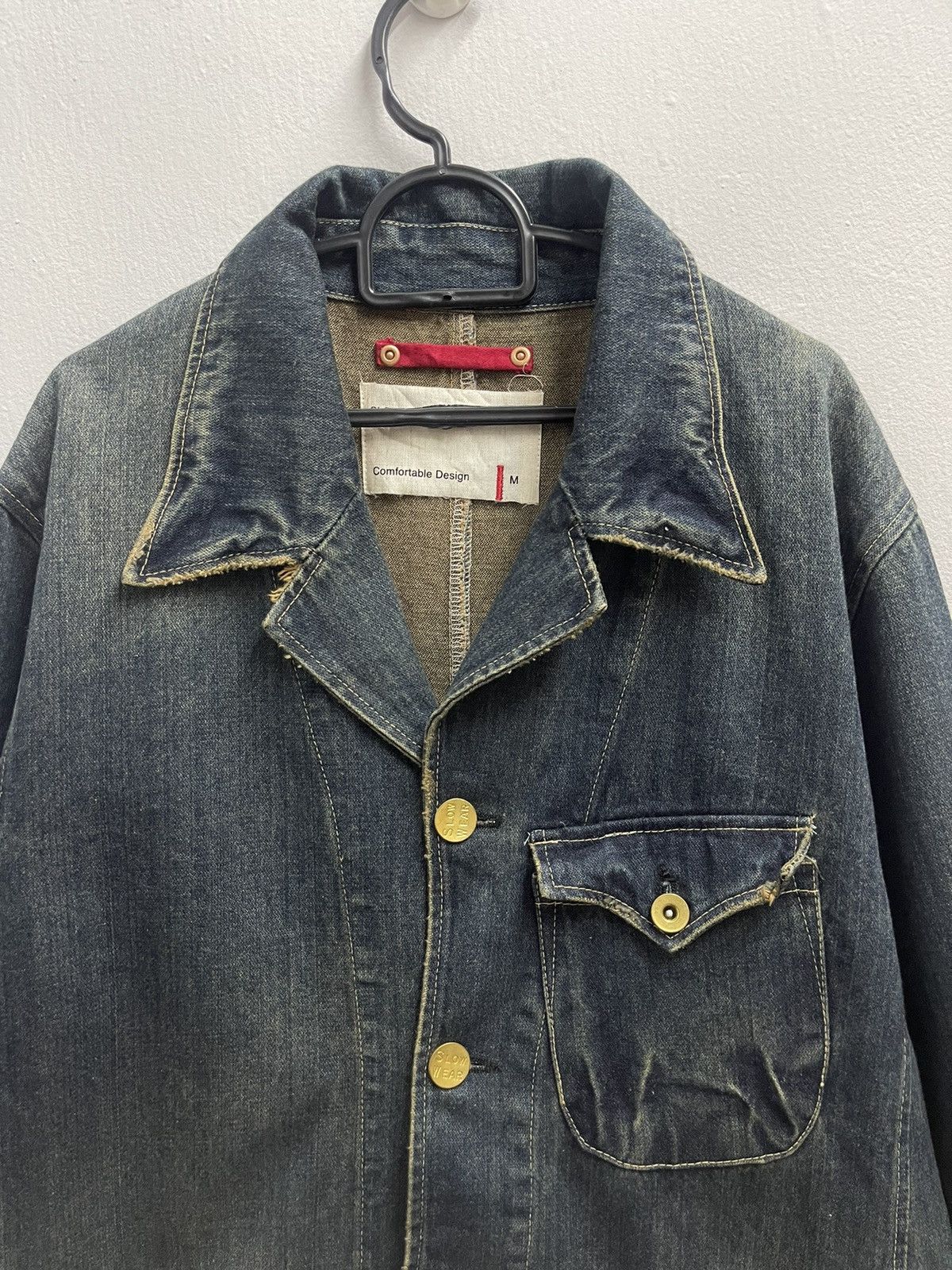 Japanese Brand DISTRESSED DENIM SLOW WEAR STREET FASHION DESIGNER Size US M / EU 48-50 / 2 - 3 Thumbnail