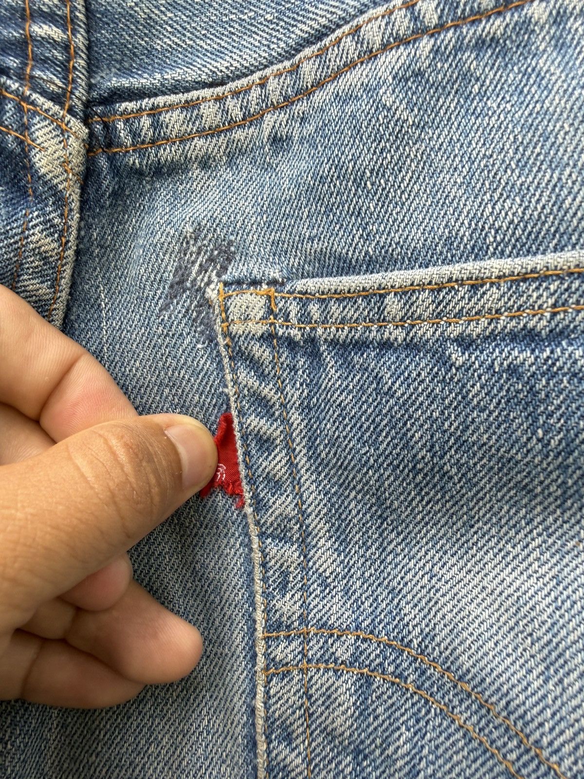 Levi's Vintage Clothing W33x30.5 Vintage levi’s 501 redline 80s repaired made in USA Size US 33 - 12 Thumbnail