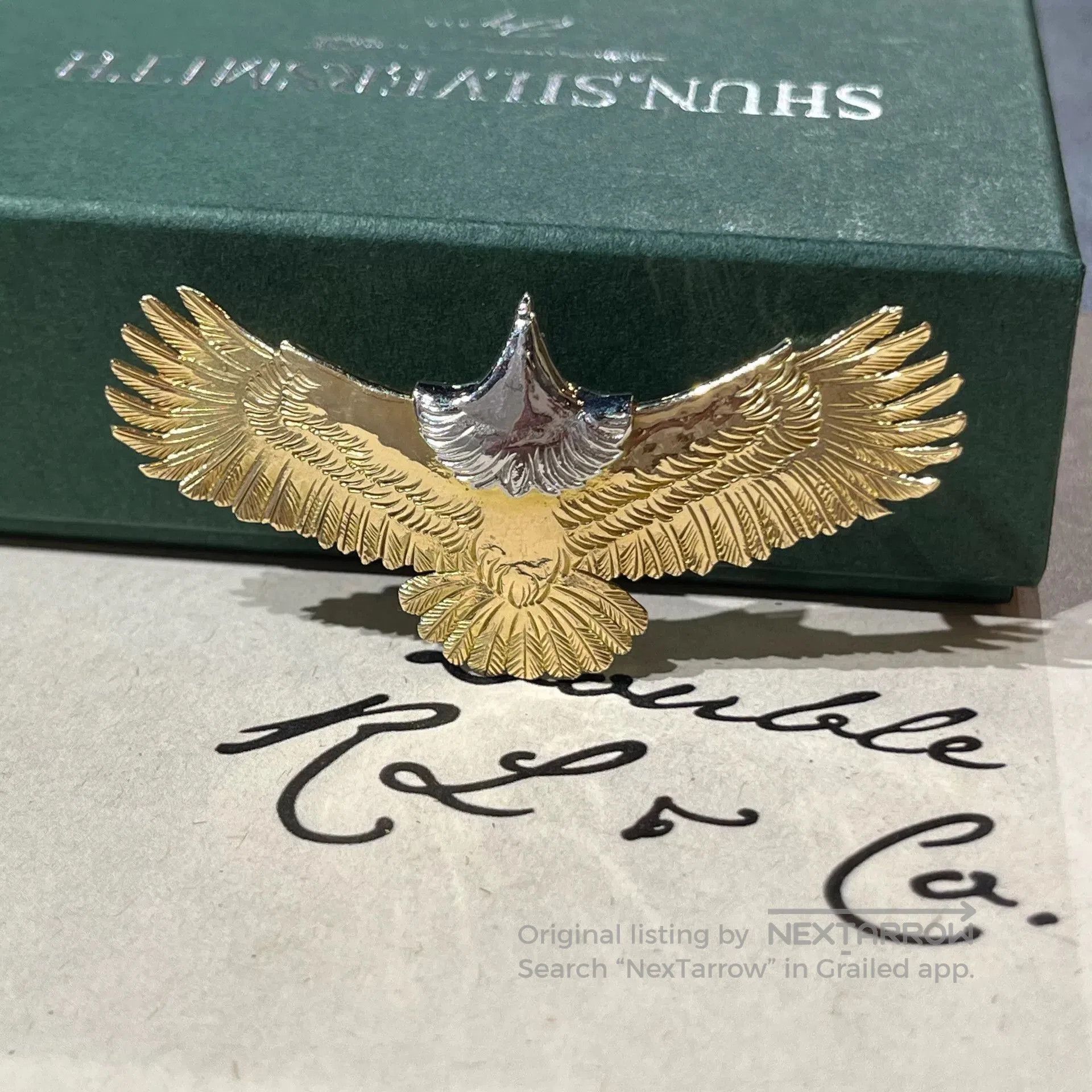 Other Japanese Light Platinum Eagle Pendant Necklace. Size ONE SIZE - 5 Thumbnail