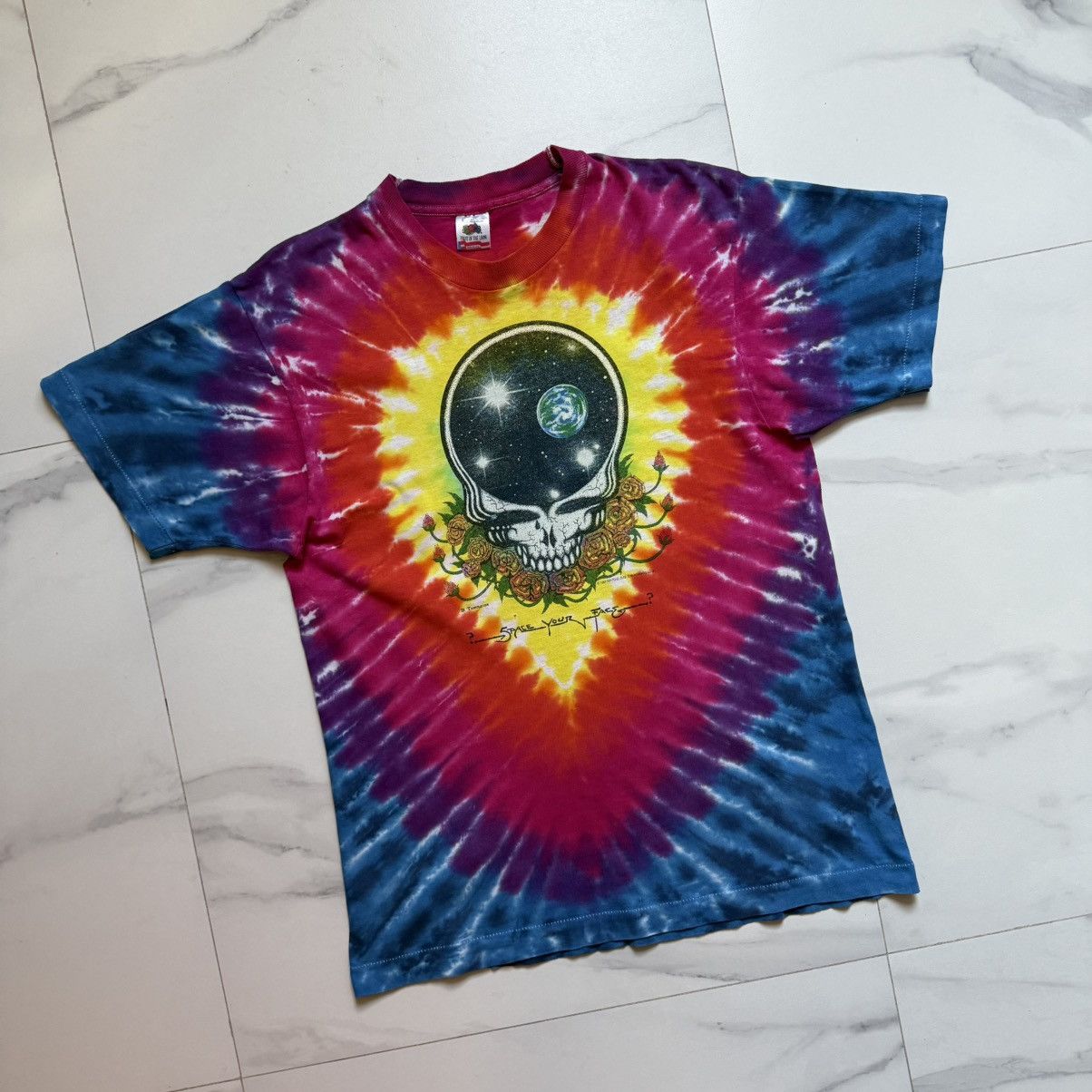 Fruit Of The Loom Vintage Grateful Dead Space Your Face T-Shirt Size US L / EU 52-54 / 3 - 4 Thumbnail