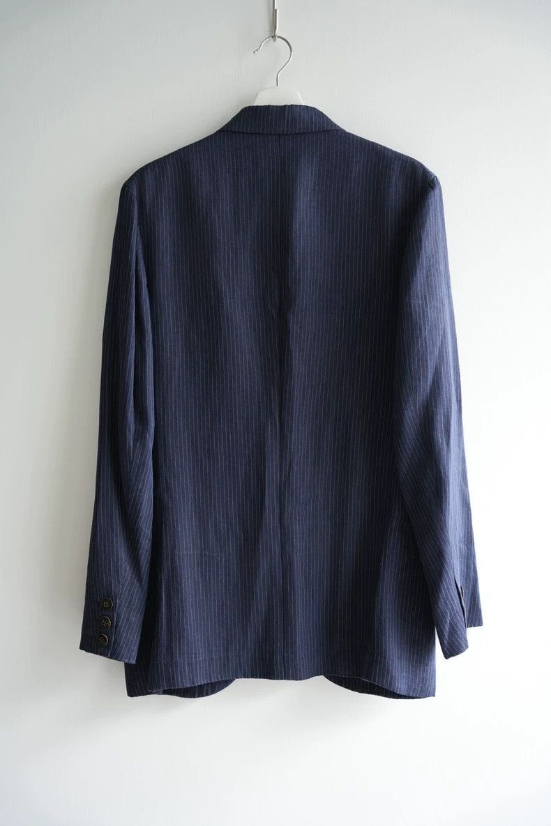 Yohji Yamamoto Yohji Yamamoto Yohji Yamamoto Striped Linen Suit Jacket Size US M / EU 48-50 / 2 - 2 Thumbnail