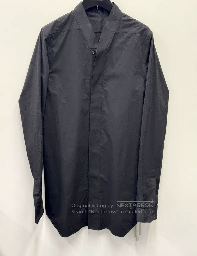 Rick Owens Rick Owens Black V-Neck Long Shirt Size US S / EU 44-46 / 1 - 1 Thumbnail