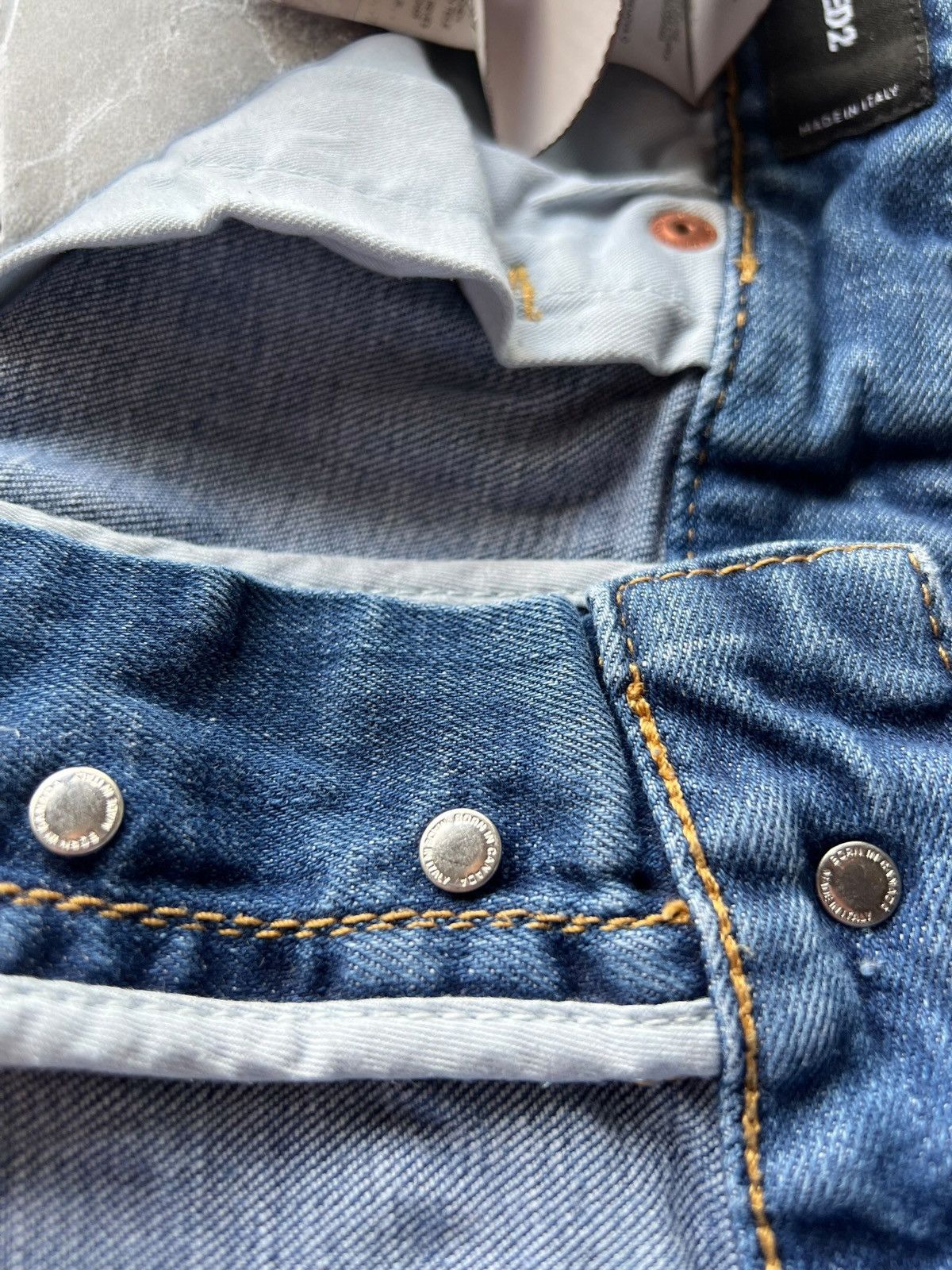 Dsquared2 × Vintage Dsquared2 Tidy Biker Big Logo Embroidered Denim pants jean Size US 34 / EU 50 - 13 Thumbnail
