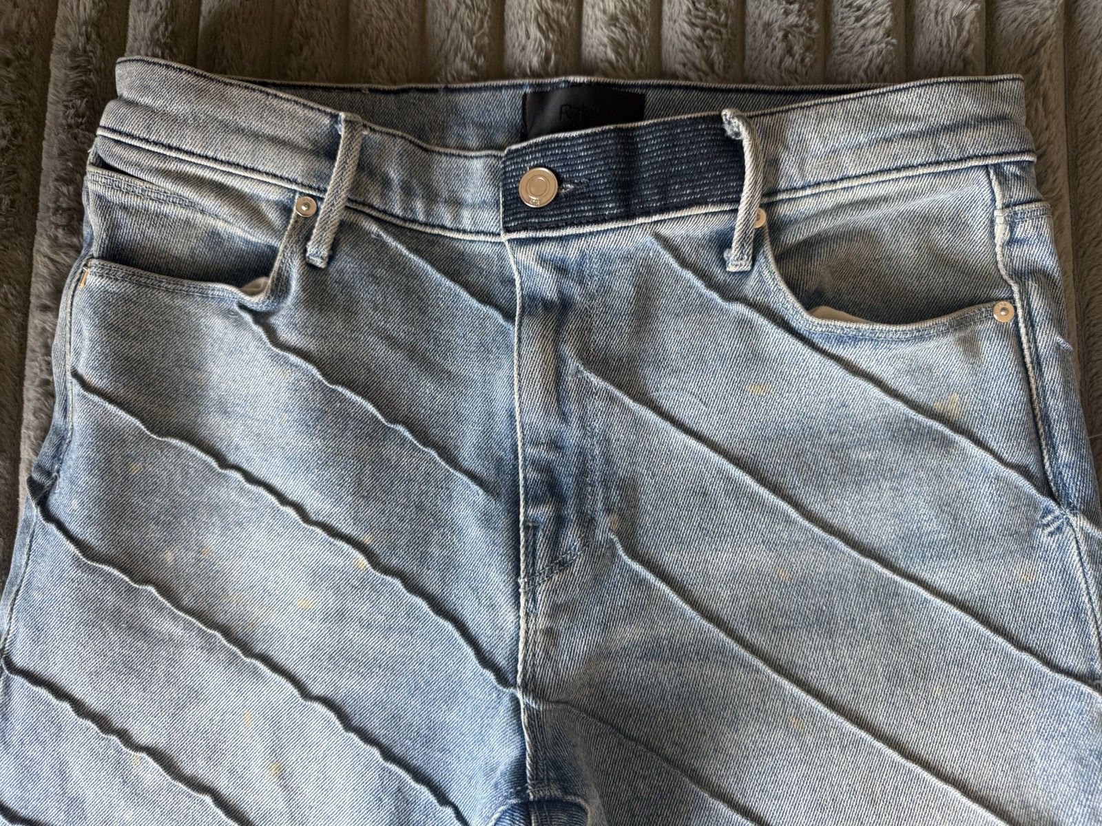 Rta RTA Denis Jeans (Diagonal Blue Spill) Size US 30 / EU 46 - 3 Thumbnail