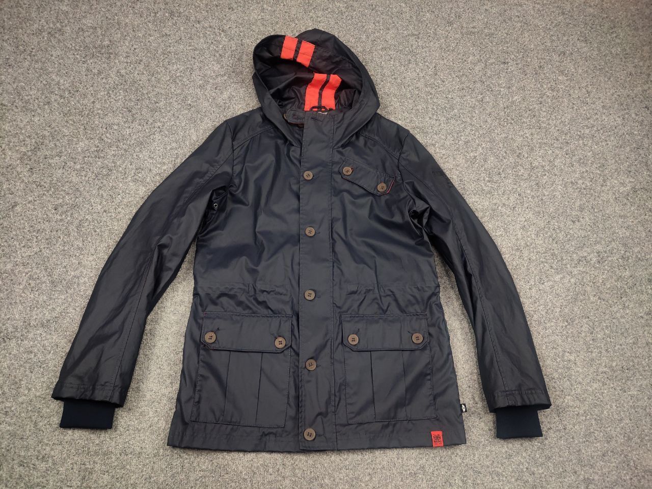 Vintage Mini Cooper Design Waxed Navy Zip Button Pocket Jacket Size US S / EU 44-46 / 1 - 3 Thumbnail