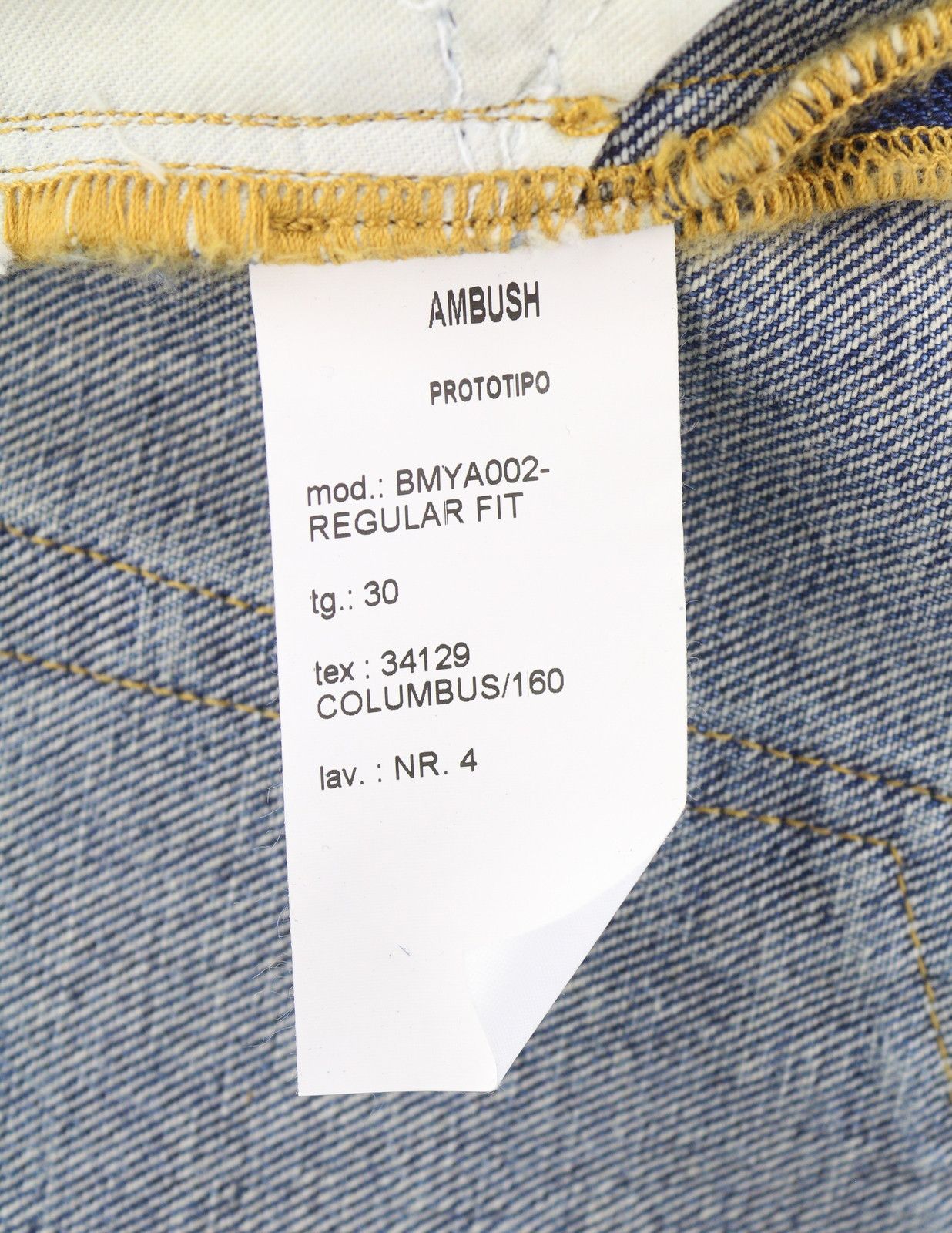Ambush Design W30 Blue Faded Washed Whiskers Slim Button Fly Denim 86511 Size US 30 / EU 46 - 6 Thumbnail