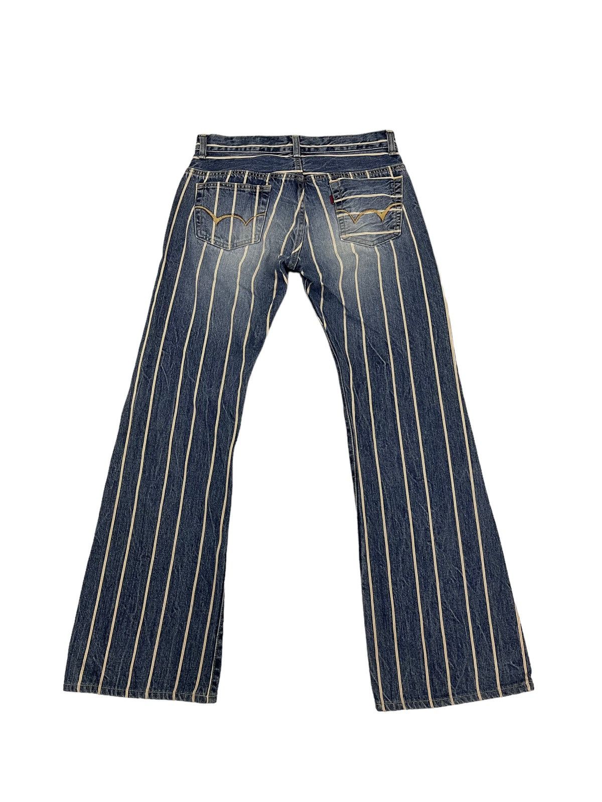 Edwin × Vintage Vintage Edwin Striped Flare Disclosed Denim Jeans Size US 29 - 7 Thumbnail