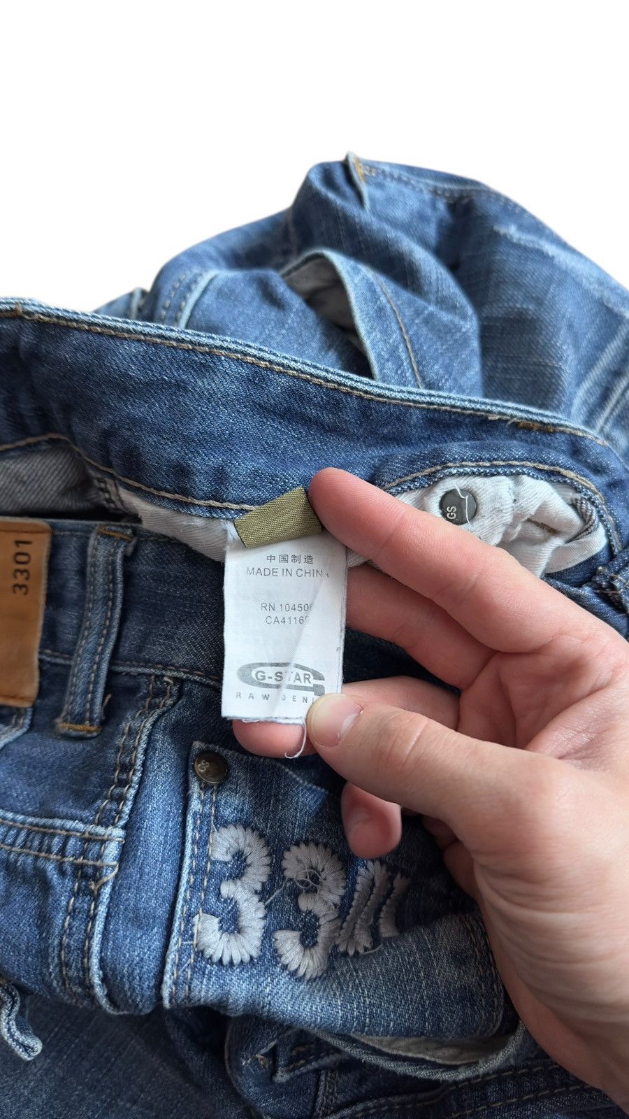 G-Star G-Star RAW 3301 Mens Cargo Jeans Vintage Wash Denim W32 L33 Size US 32 / EU 48 - 8 Thumbnail