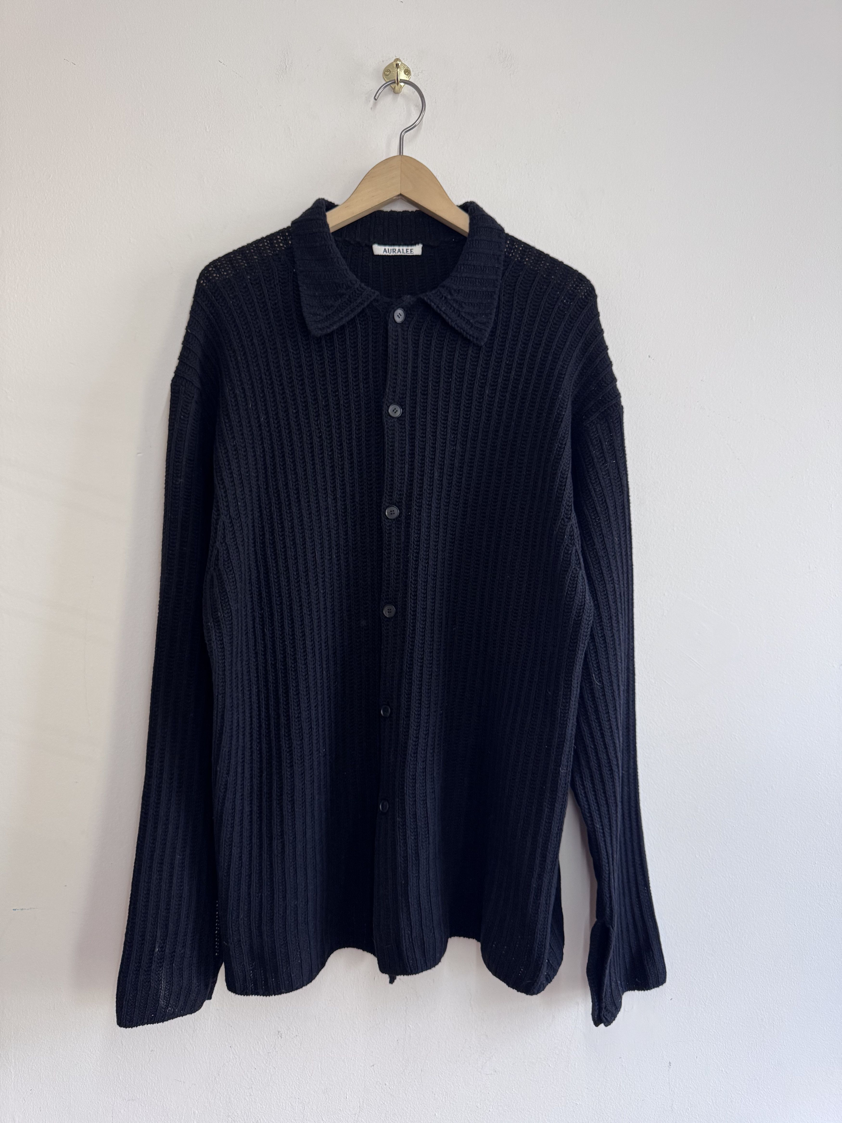 Auralee HEMP RIB KNIT BIG CARDIGAN | Grailed