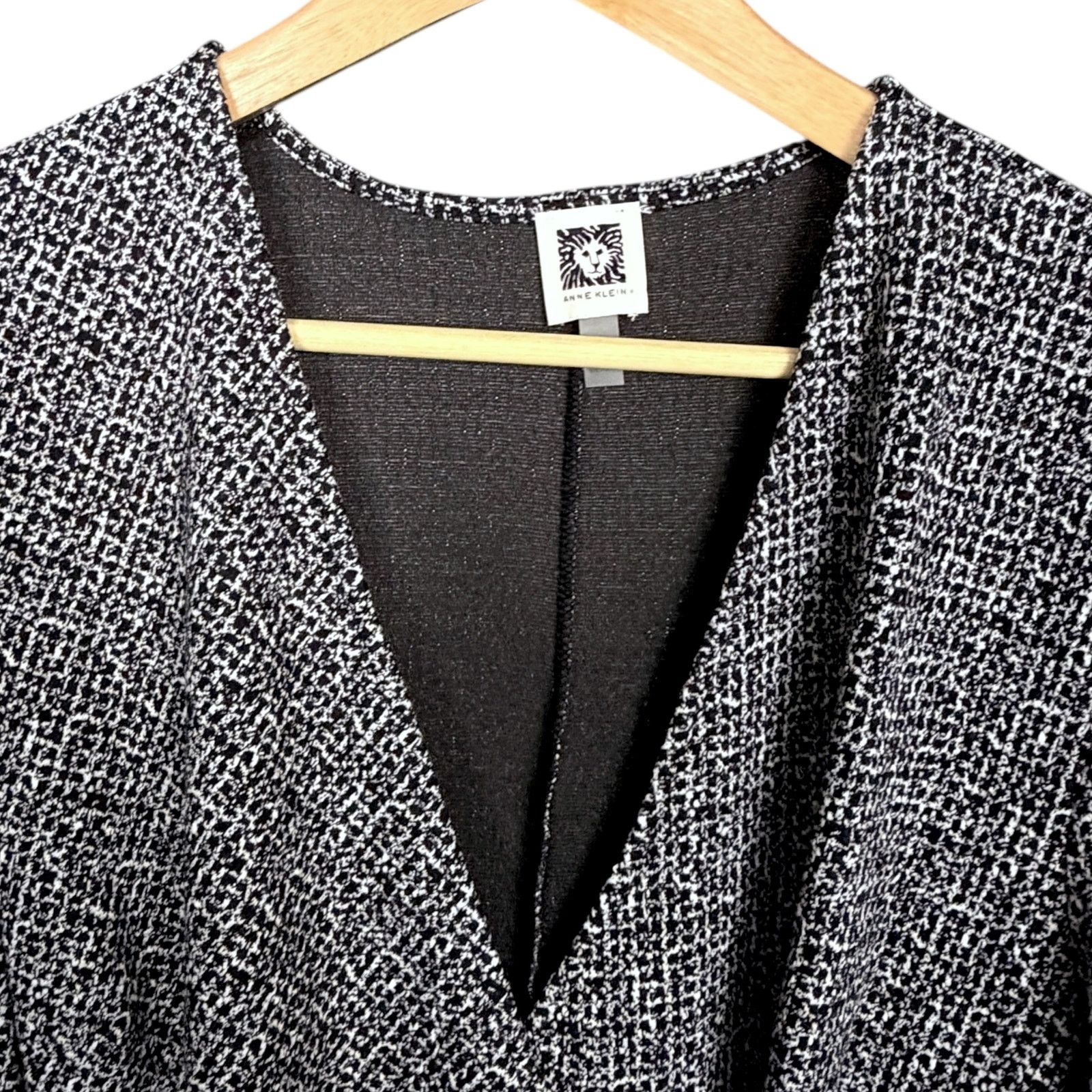 Anne Klein Anne Klein Black White Wrap Sleeve Dress Belt Size 10 NWT Size L / US 10 / IT 46 - 3 Thumbnail