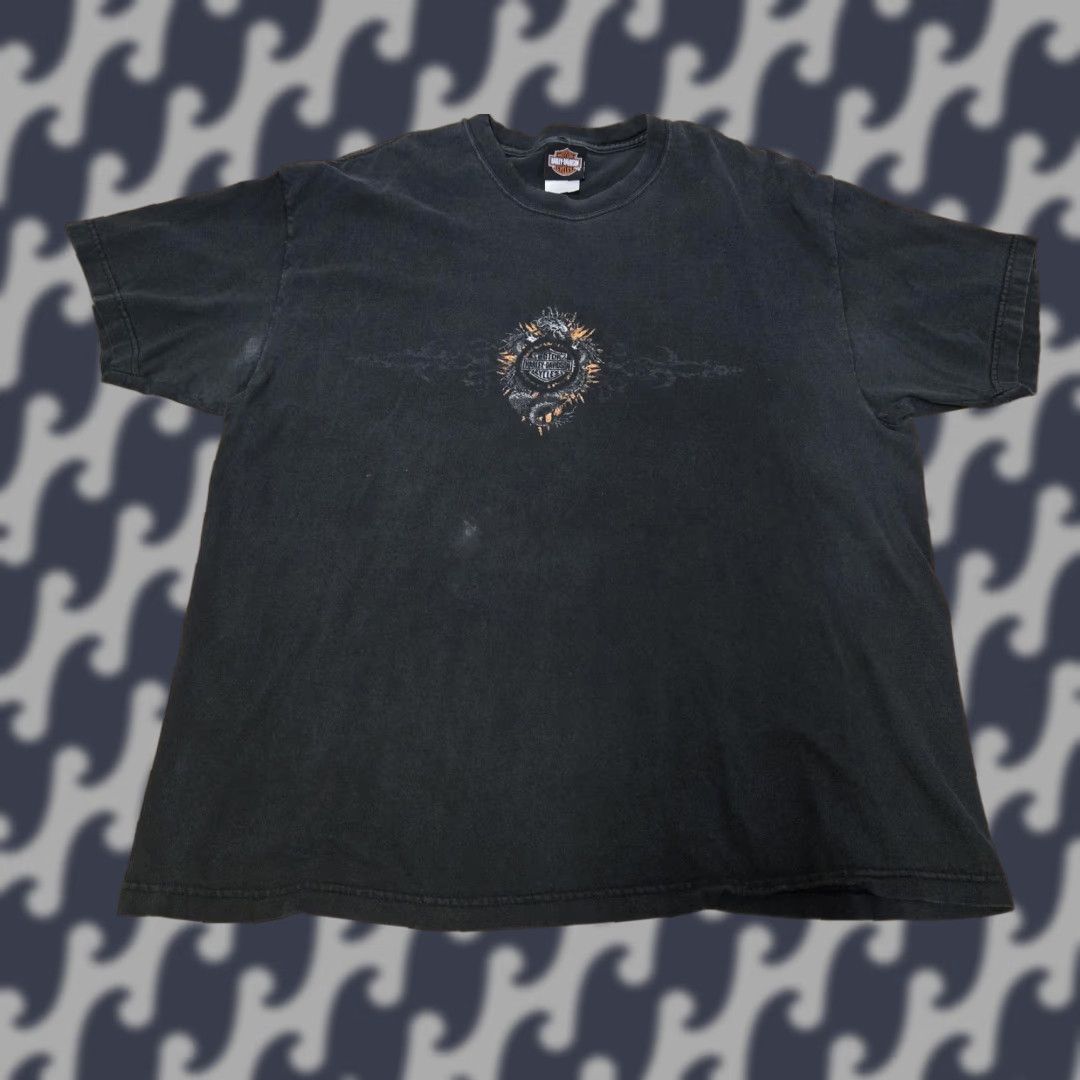 Harley Davidson VINTAGE Harley-Davidson Shirt Mens XL Black Dragon Latus Motors Gladstone Oregon 00s Graphic Print Crew Neck Short Sleeve 2XL Biker Motorcycle Size US XXL / EU 58 / 5 - 1 Thumbnail