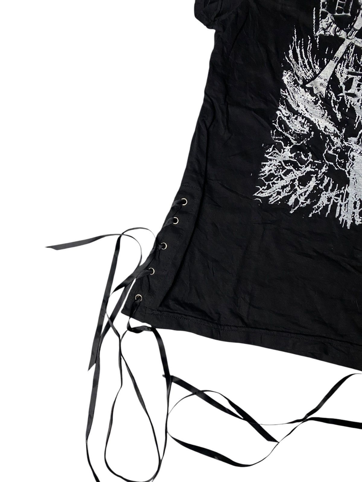 Hysteric Glamour 2000's Blood Storm Vkei Laced Up Cross Tshirt Size US S / EU 44-46 / 1 - 5 Thumbnail