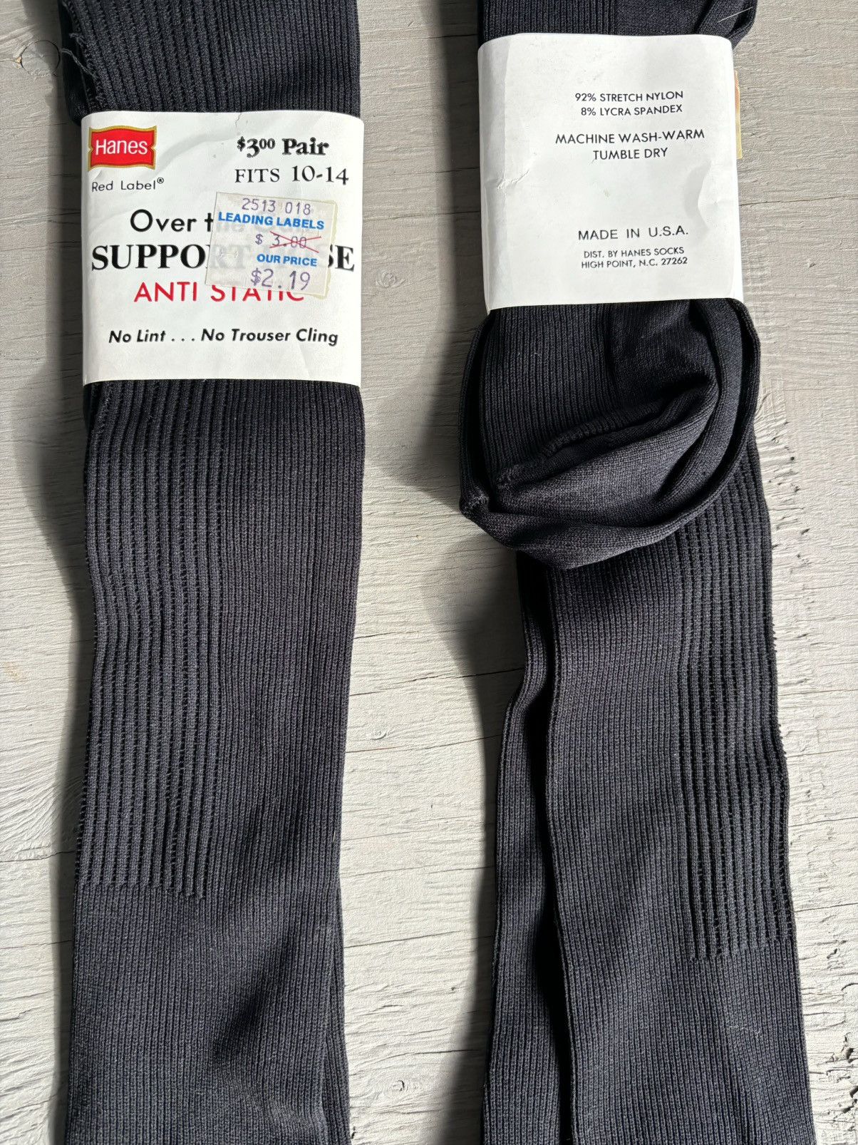 Hanes × Vintage 1970s Vintage Socks Hanes Made in USA Tall Tube Trouser Long Size ONE SIZE - 4 Thumbnail