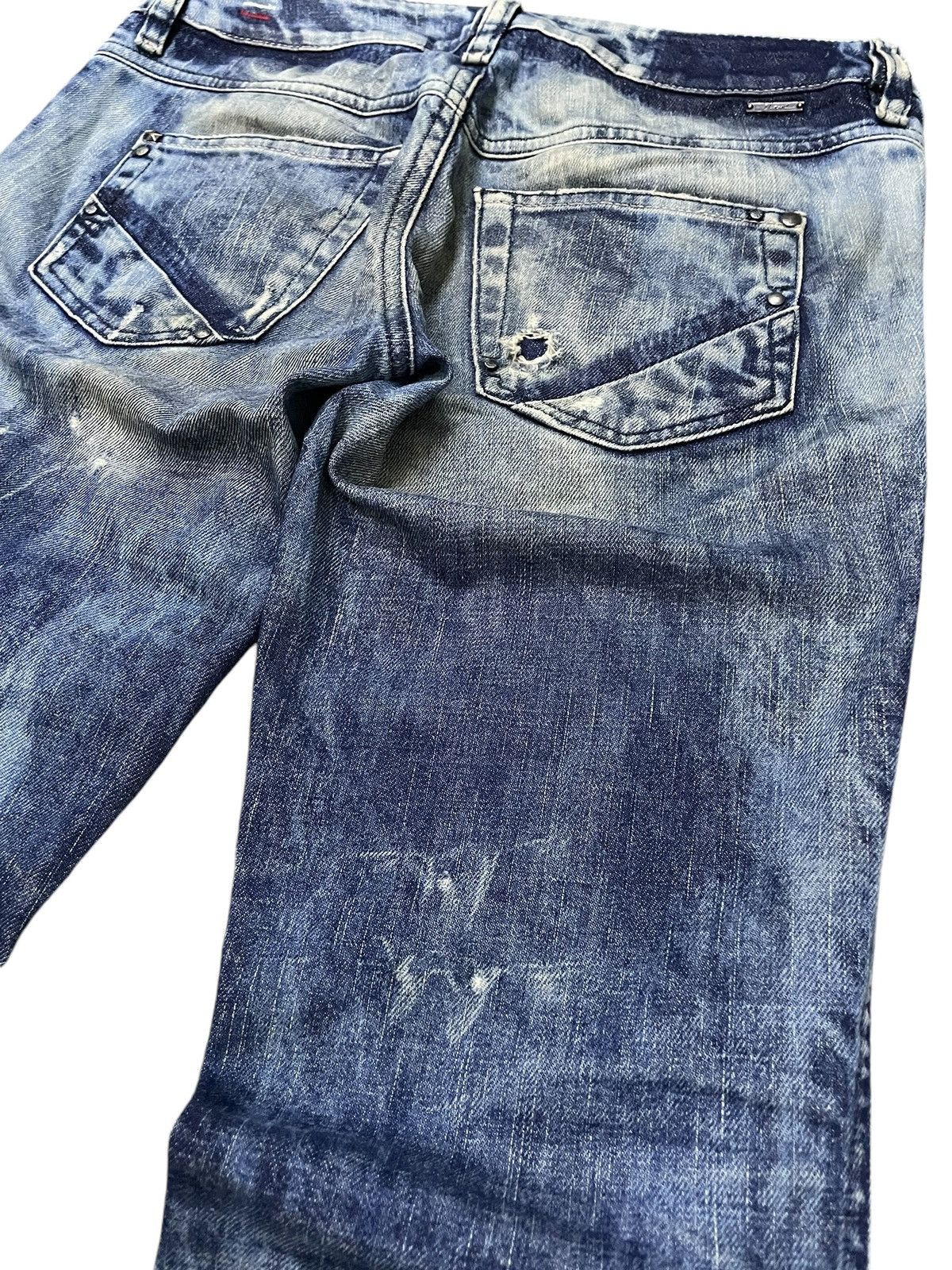 Diesel × Diesel Black Gold Diesel Enzyme Oil Wash Muddy Distressed Jeans Size US 28 / EU 44 - 19 Thumbnail