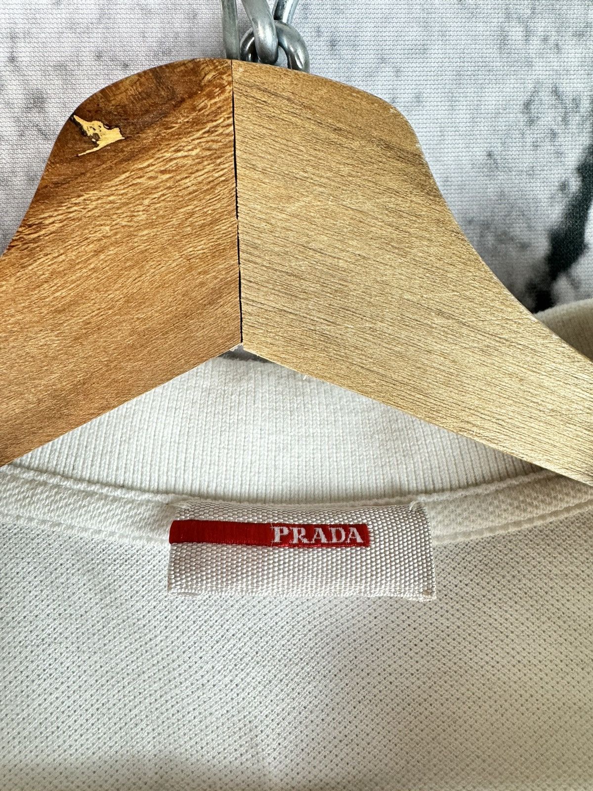 Prada PRADA Red Tab Collection White Polo Shirt size L Size US L / EU 52-54 / 3 - 3 Thumbnail