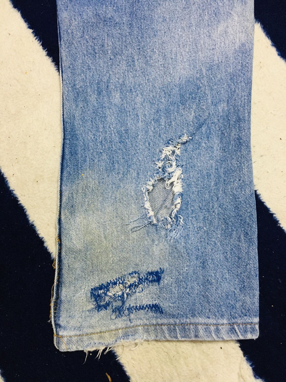 Other Key Carpenter Double Knee Dirty Distressed Jeans (17) Size US 30 / EU 46 - 15 Thumbnail