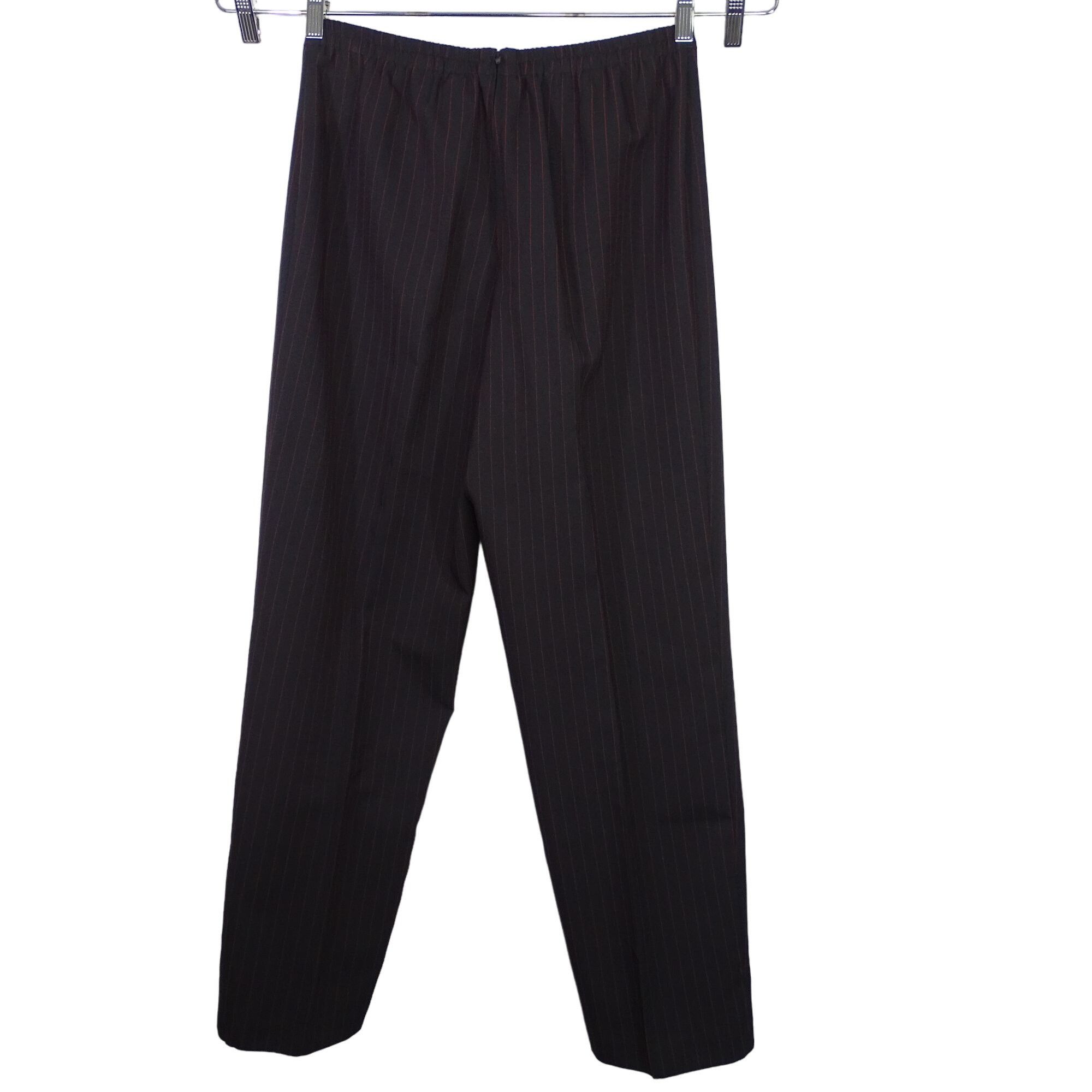 Other Vtg 2 pc R&K Originals Red Black Pinstripe Pants Suit Outfit Size 32" / US 10 / IT 46 - 7 Thumbnail