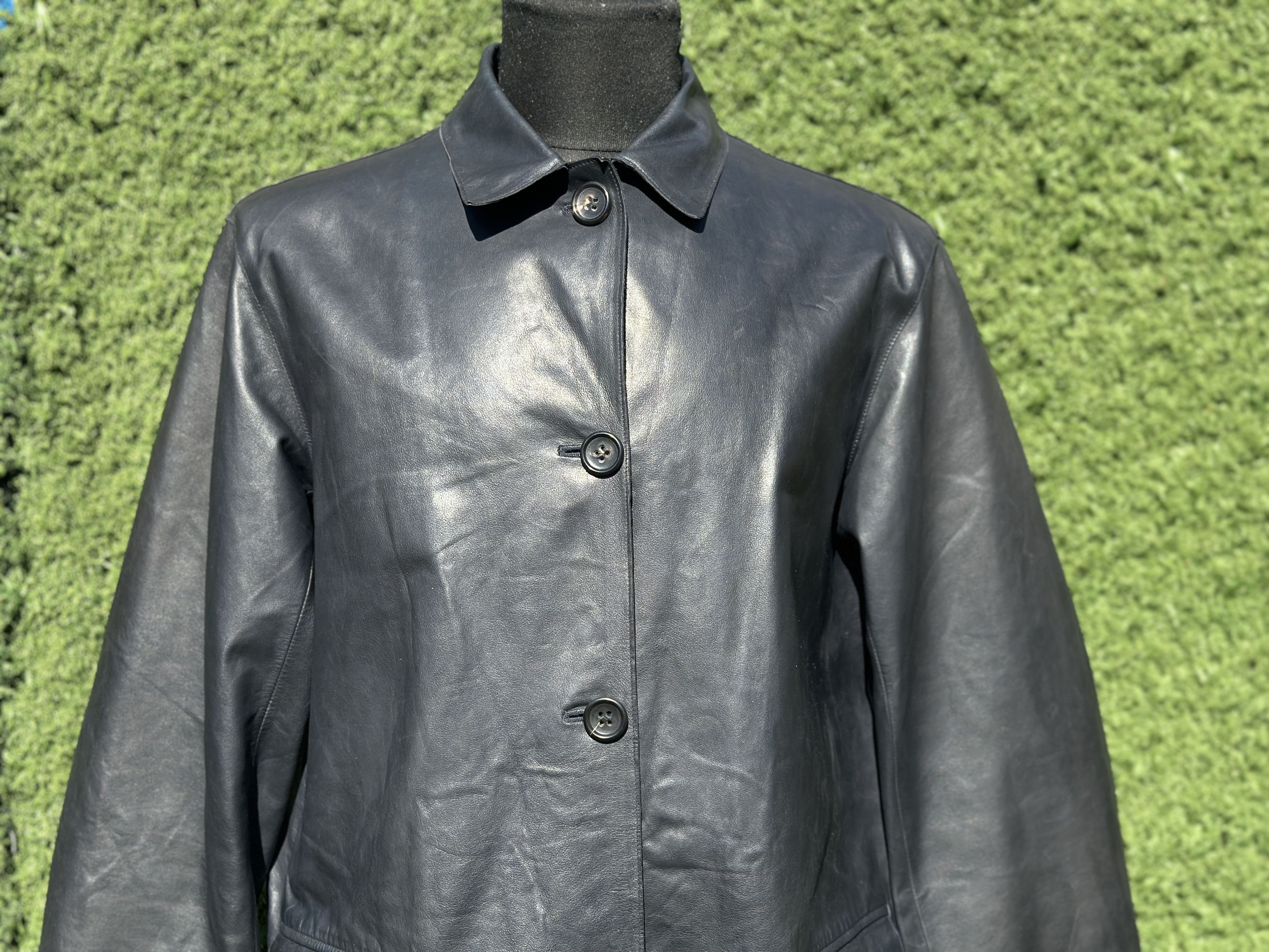 Jil Sander 1994 Lambskin Leather Coat Size 40 EU SS94