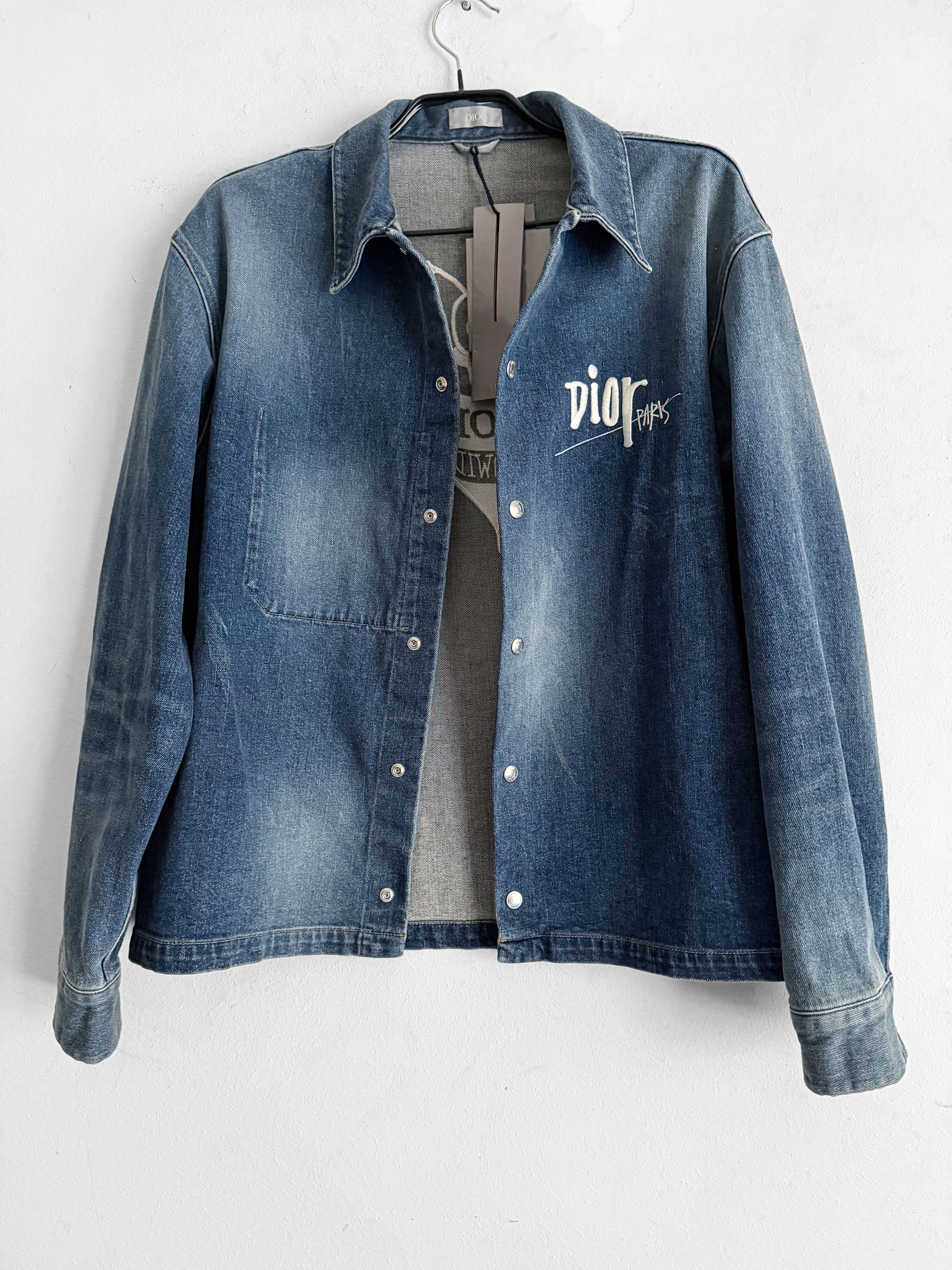 Dior × Stussy Embroidered Skull Bee Denim Jacket Size US M / EU 48-50 / 2 - 6 Thumbnail