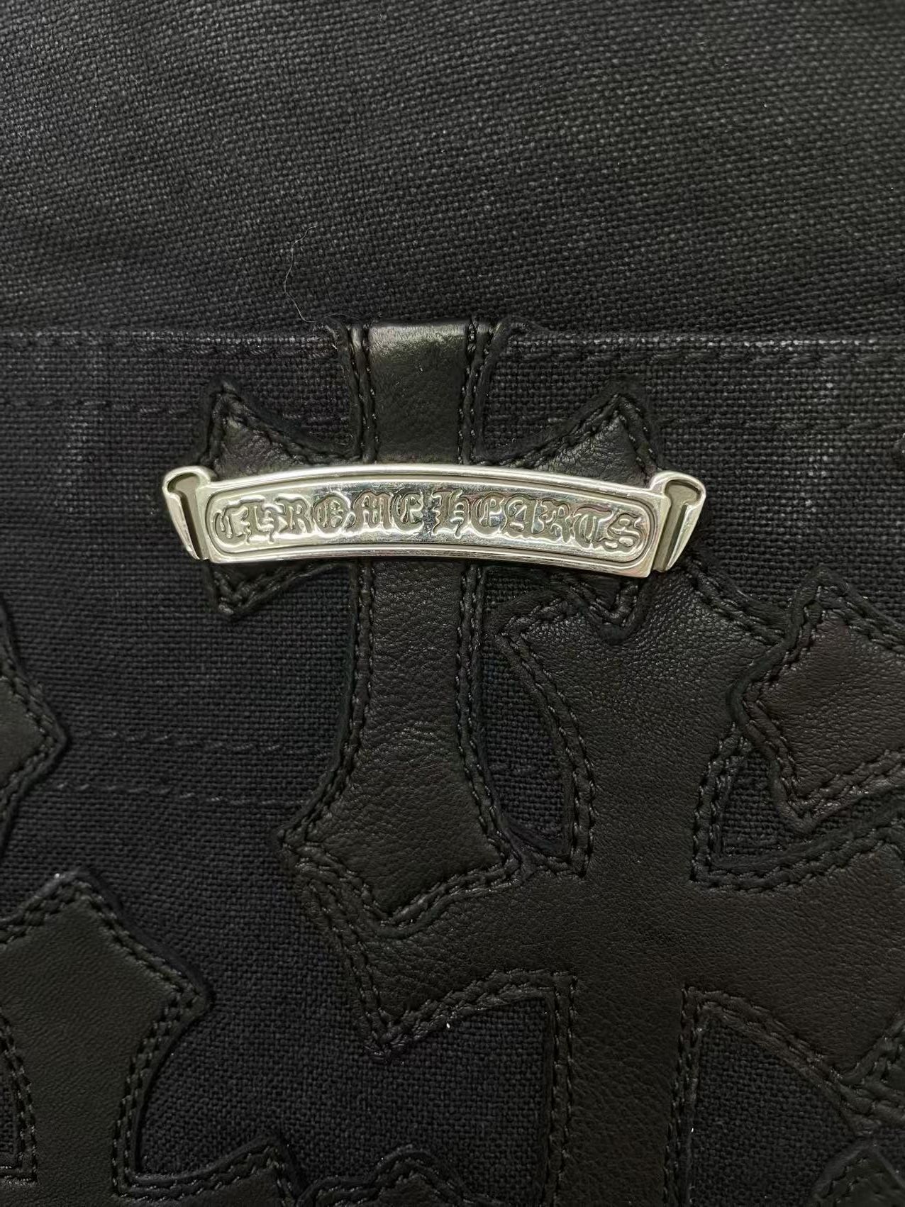 Chrome Hearts Chrome Hearts Black Cross Leather Patch Silver Button Shorts Size US 34 / EU 50 - 14 Thumbnail
