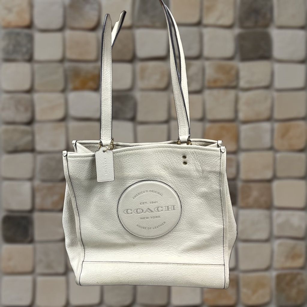 Coach Vintage Coach Pink White Tan Optic Signature Wristlet