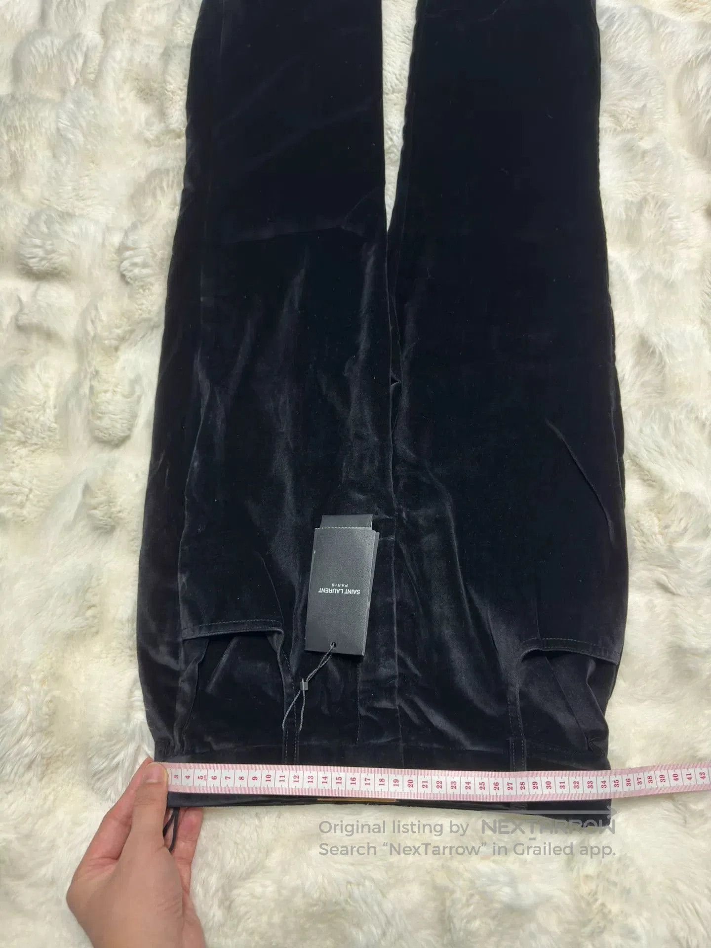 Saint Laurent Paris Saint Laurent Women's Velvet Trousers. Size 35" - 6 Thumbnail