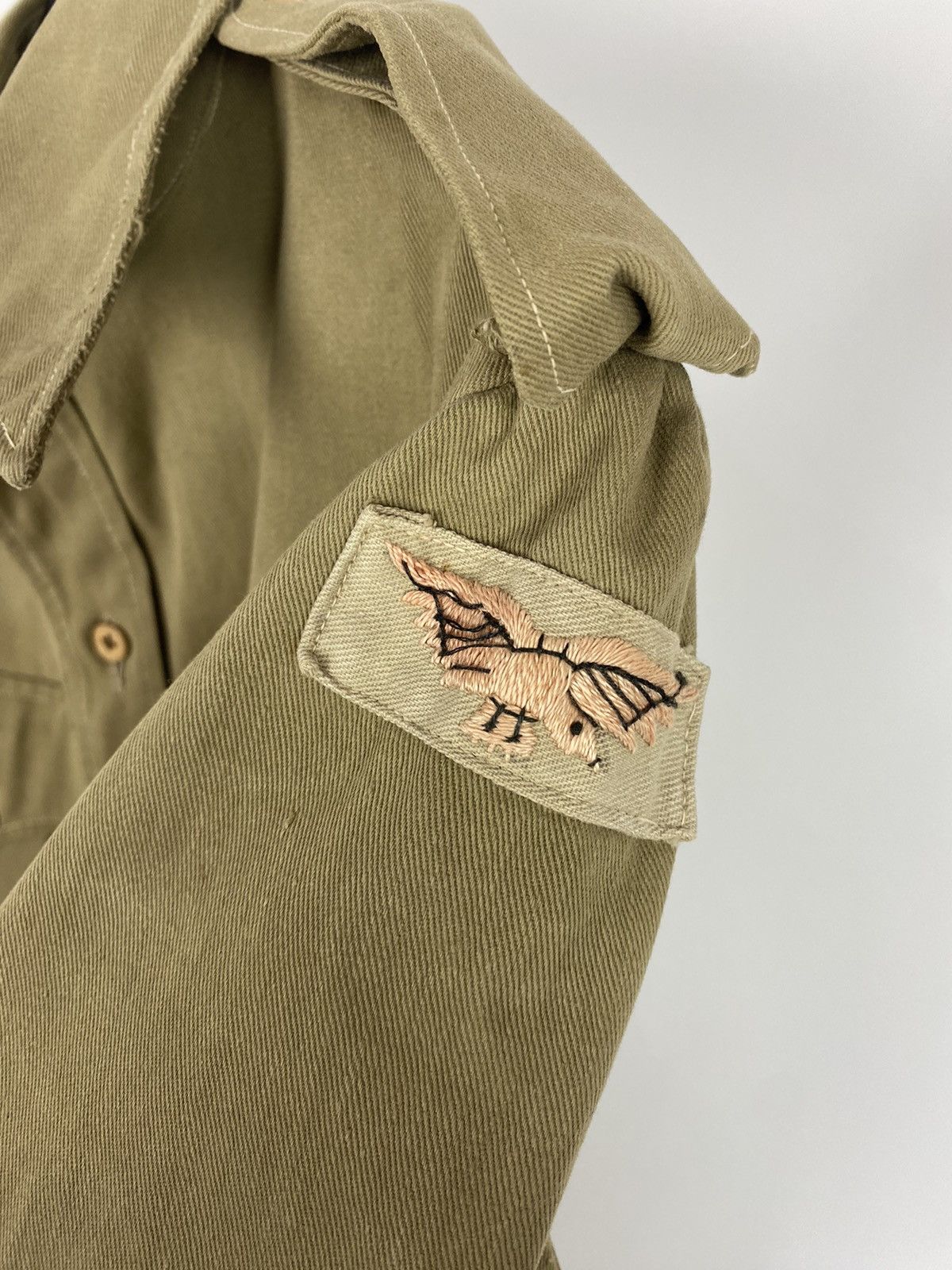 Vintage 1940s Vintage WW2 RAF British Air Force Drill Bush Jacket Size US S / EU 44-46 / 1 - 8 Thumbnail