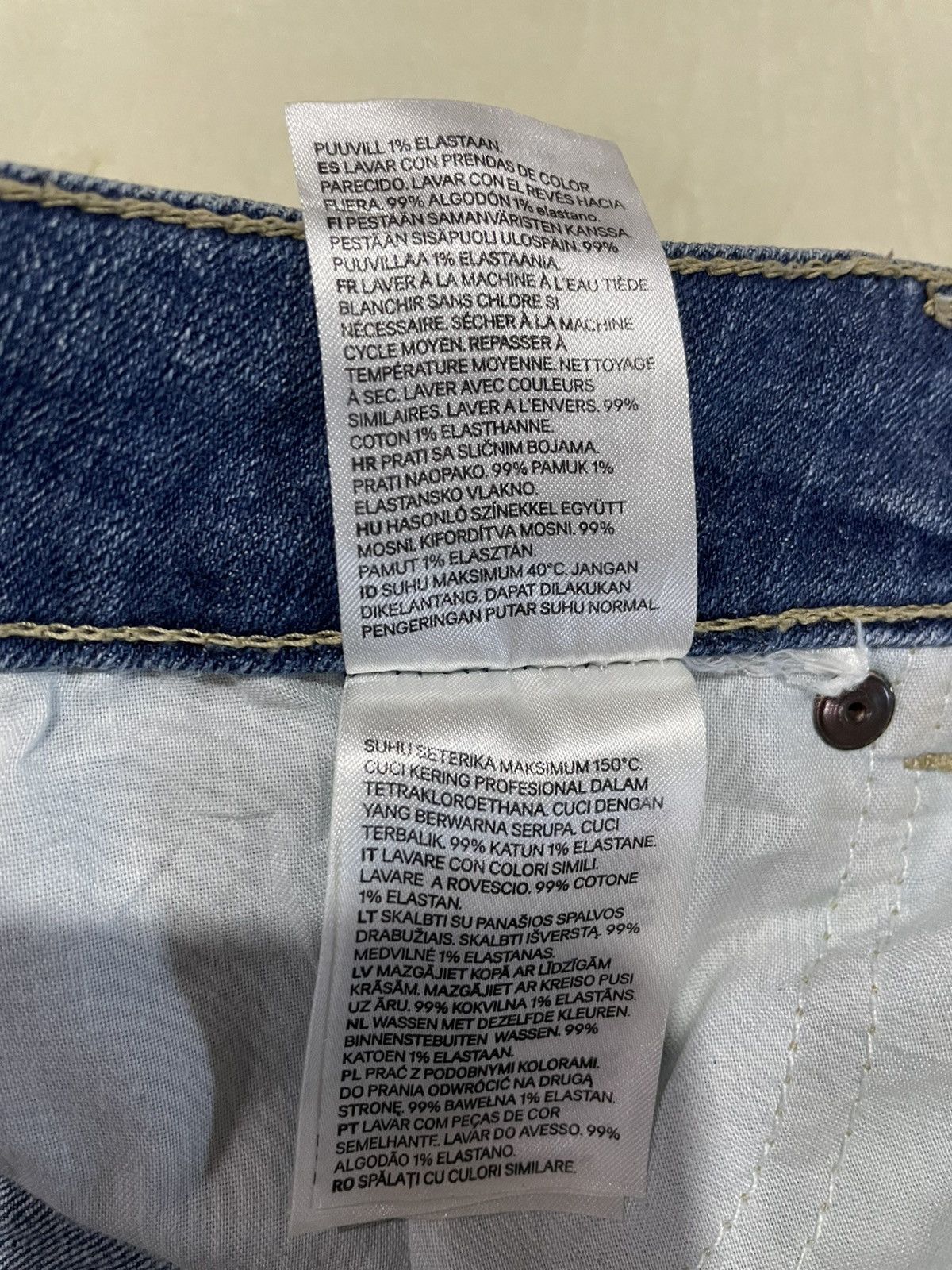 Divided Vintage Skinny Distress Faded Denim Jeans Size US 27 - 9 Thumbnail